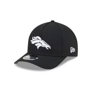 Denver Broncos Black & White 9FORTY M-Crown A-Frame Snapback Hat