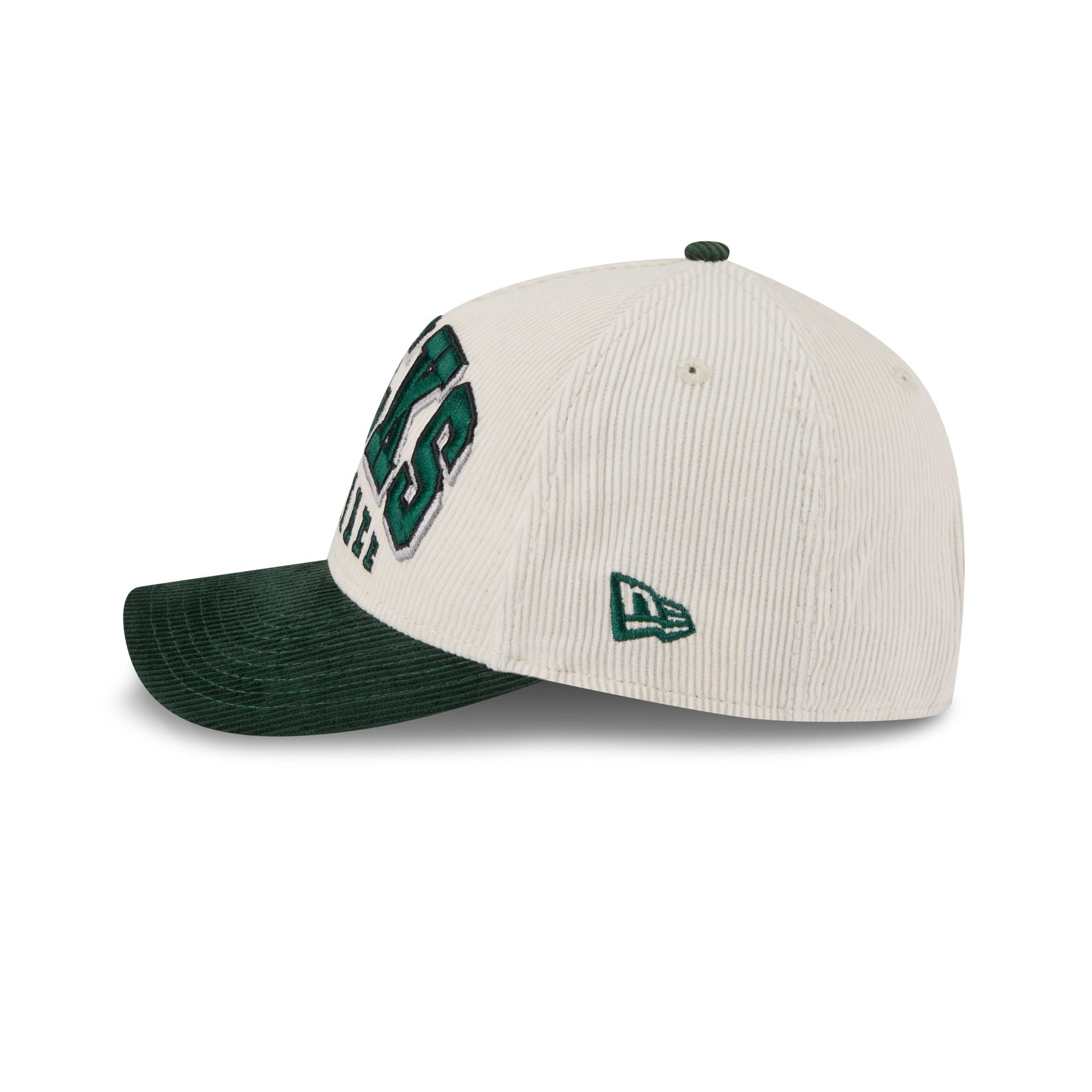 Milwaukee Bucks Stacked Corduroy 9FORTY M-Crown A-Frame Snapback Hat - Image 5