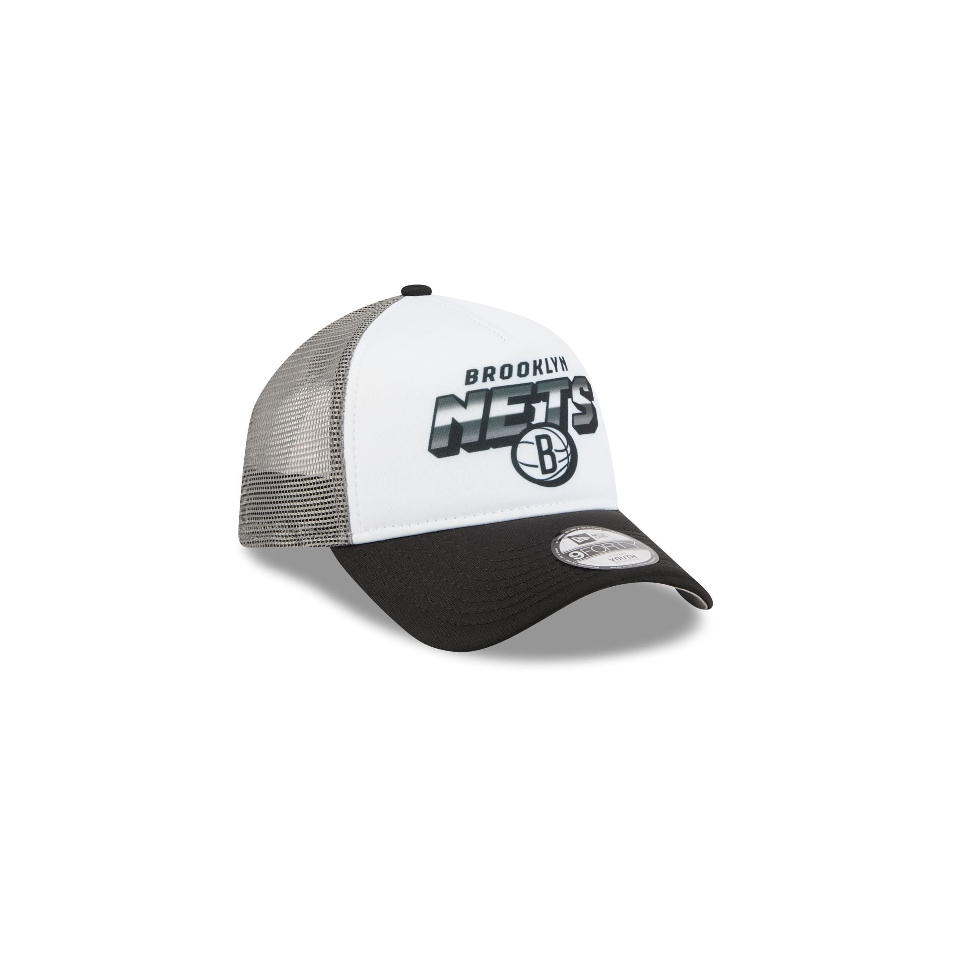 Brooklyn Nets Shine Kids 9FORTY A-Frame Trucker Hat - Image 3