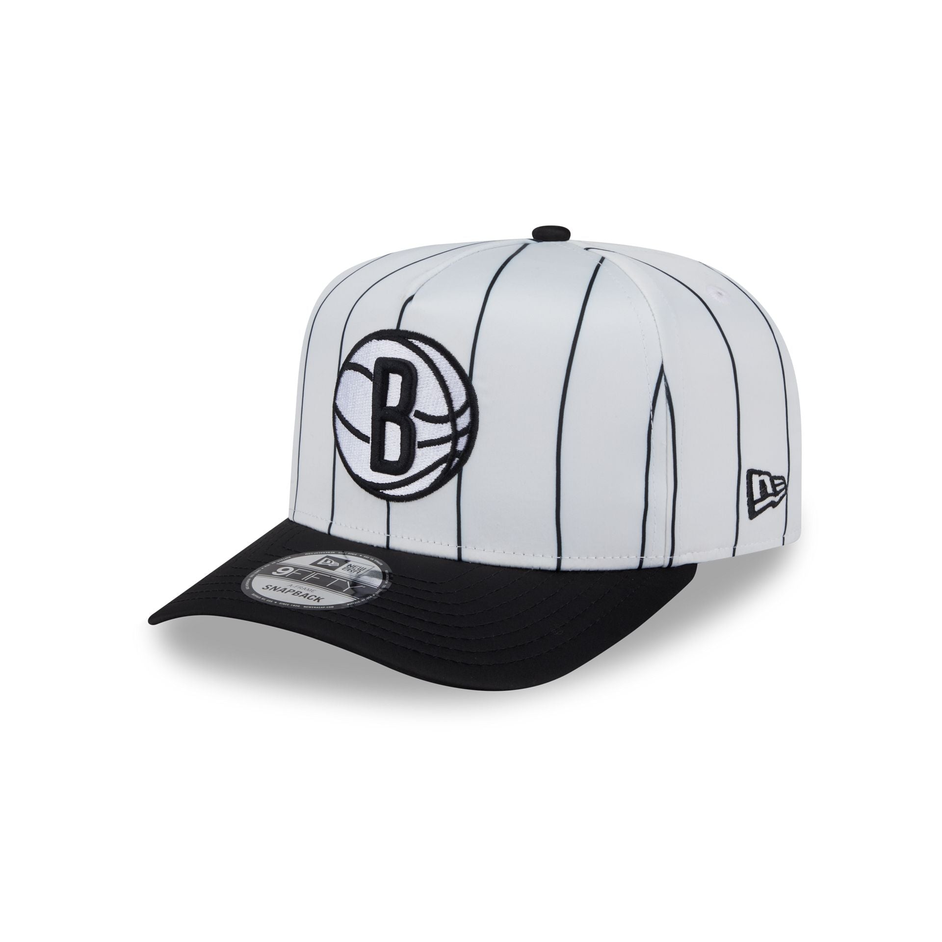 Brooklyn Nets Satin Pinstripe 9FIFTY A-Frame Snapback Hat