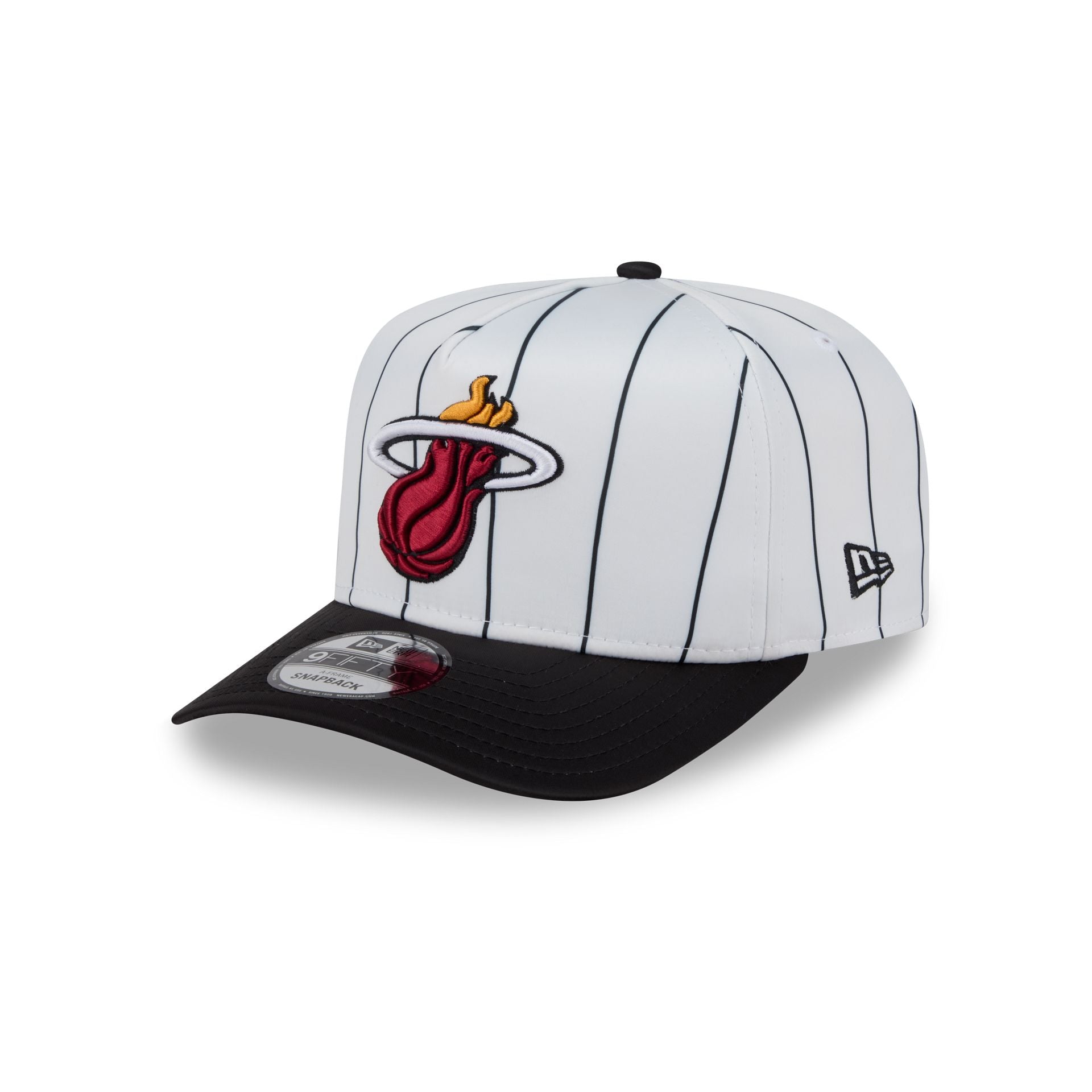 Miami Heat Satin Pinstripe 9FIFTY A-Frame Snapback Hat