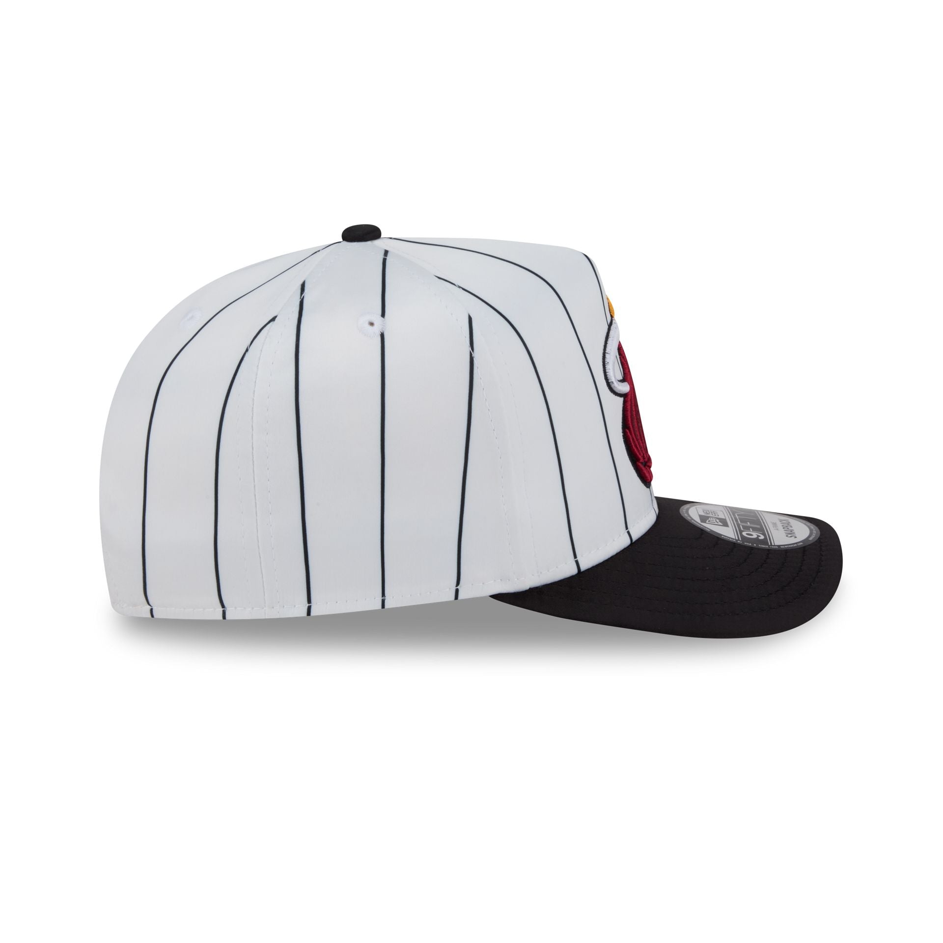 Miami Heat Satin Pinstripe 9FIFTY A-Frame Snapback Hat - Image 5