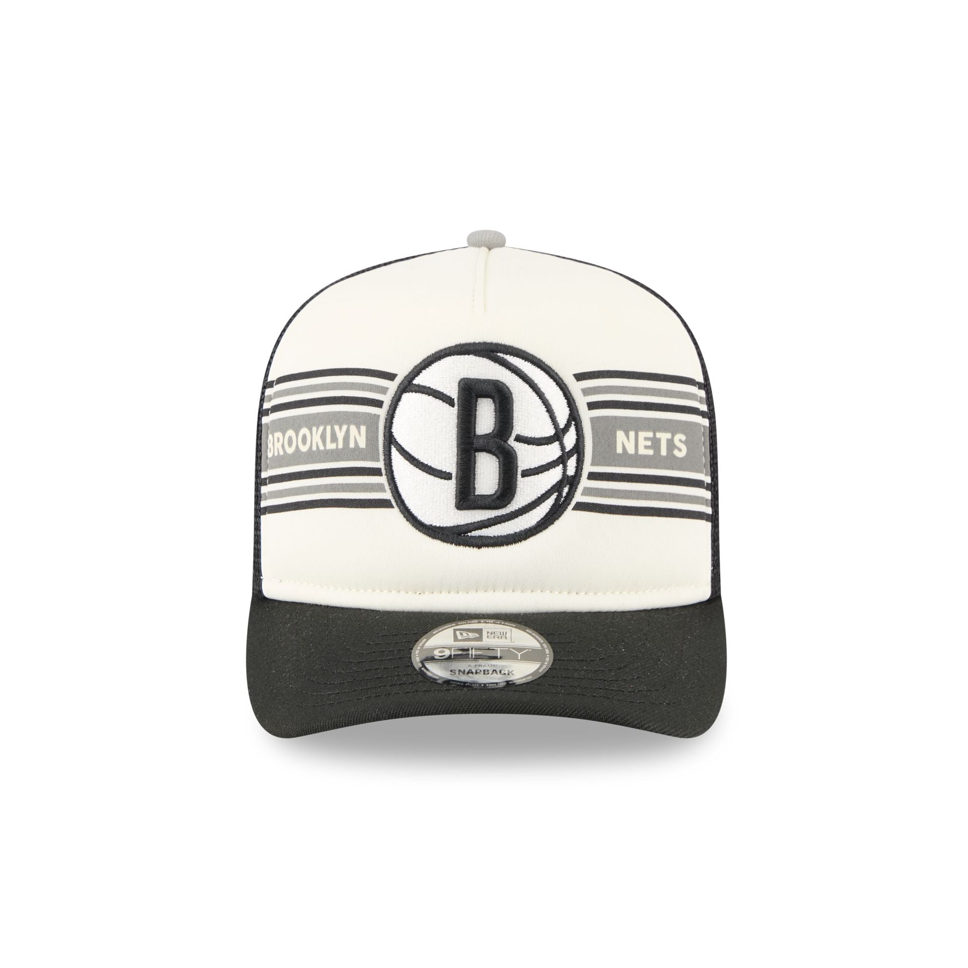 Brooklyn Nets Banner 9FIFTY A-Frame Trucker Hat - Image 2
