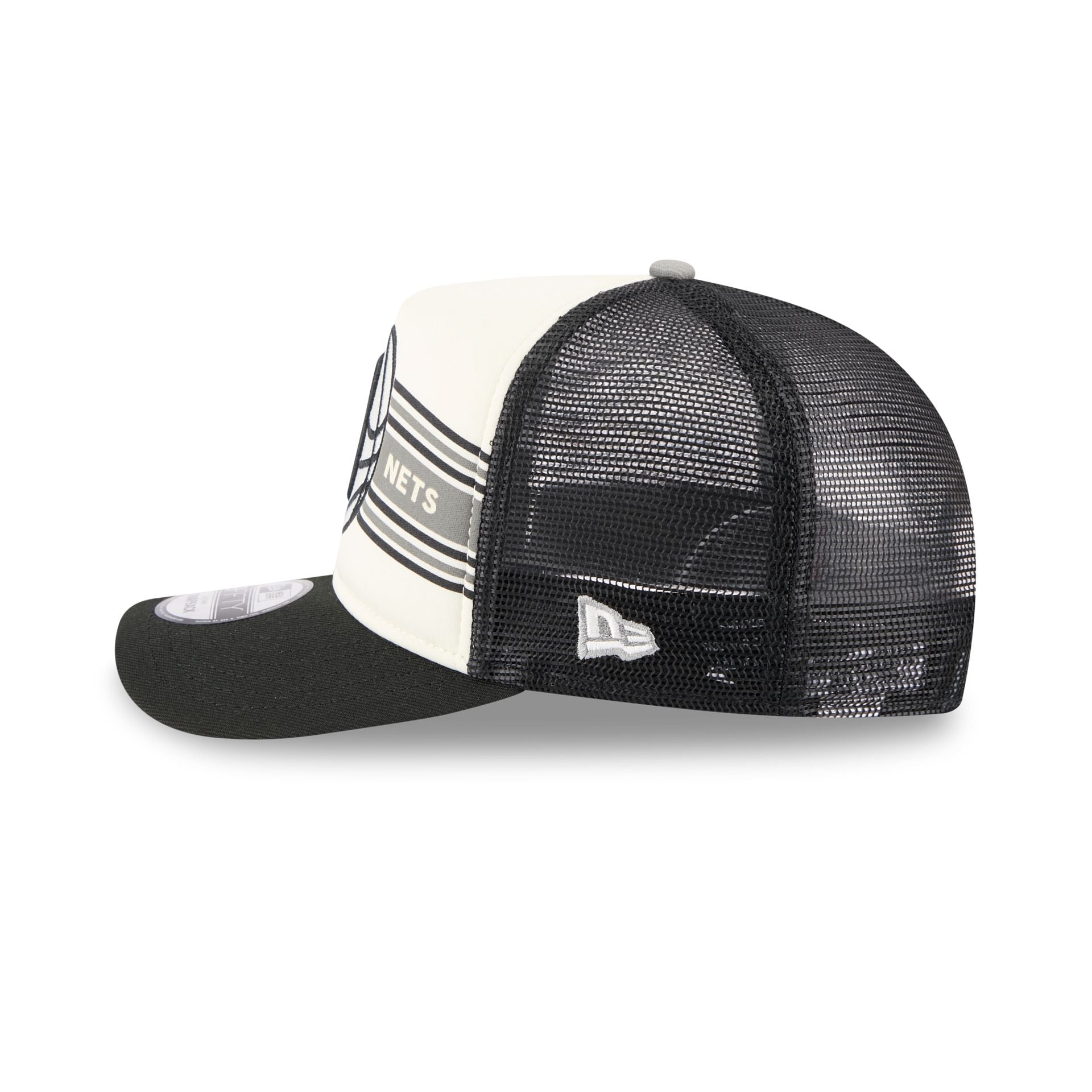 Brooklyn Nets Banner 9FIFTY A-Frame Trucker Hat - Image 4