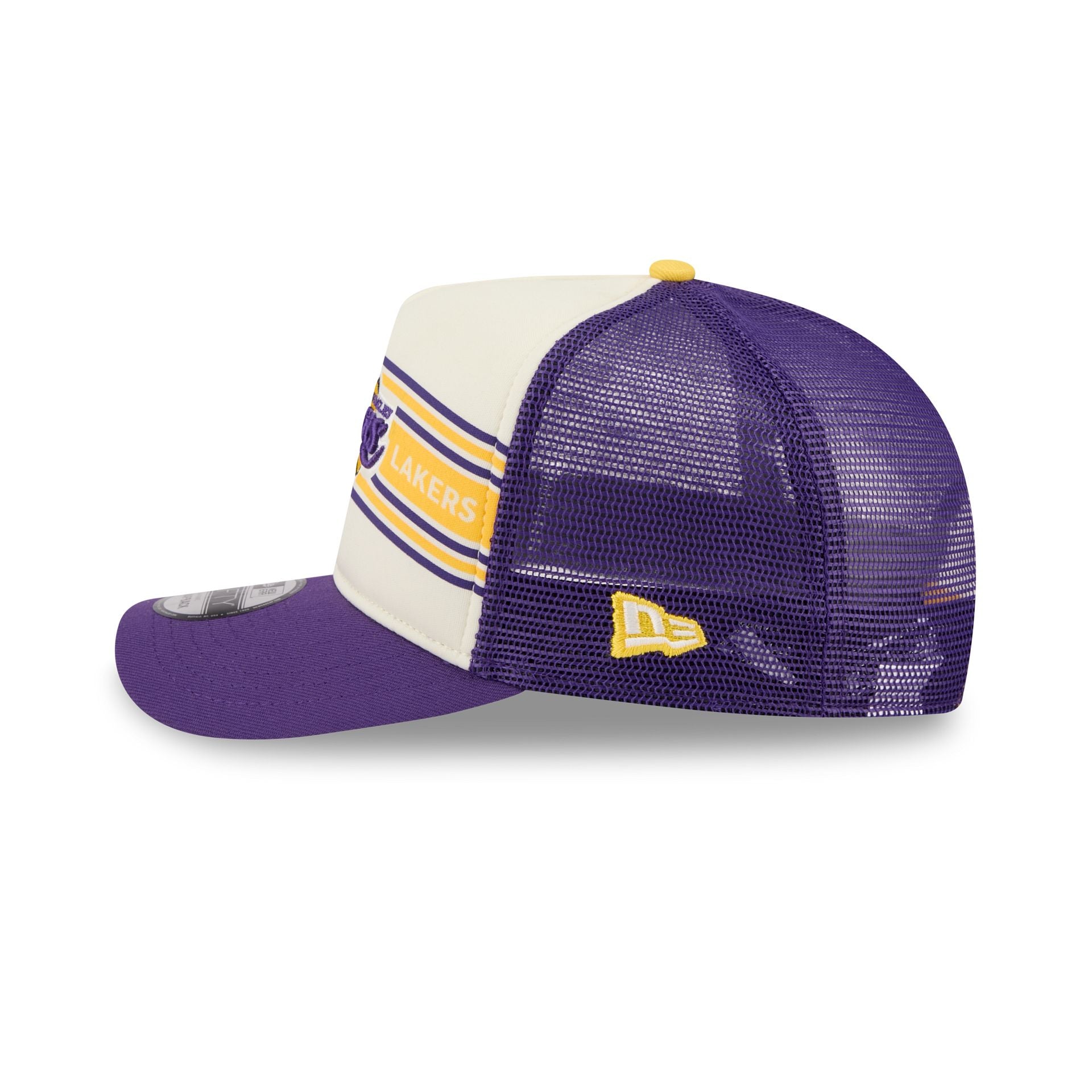 Los Angeles Lakers Banner 9FIFTY A-Frame Trucker Hat - Image 4