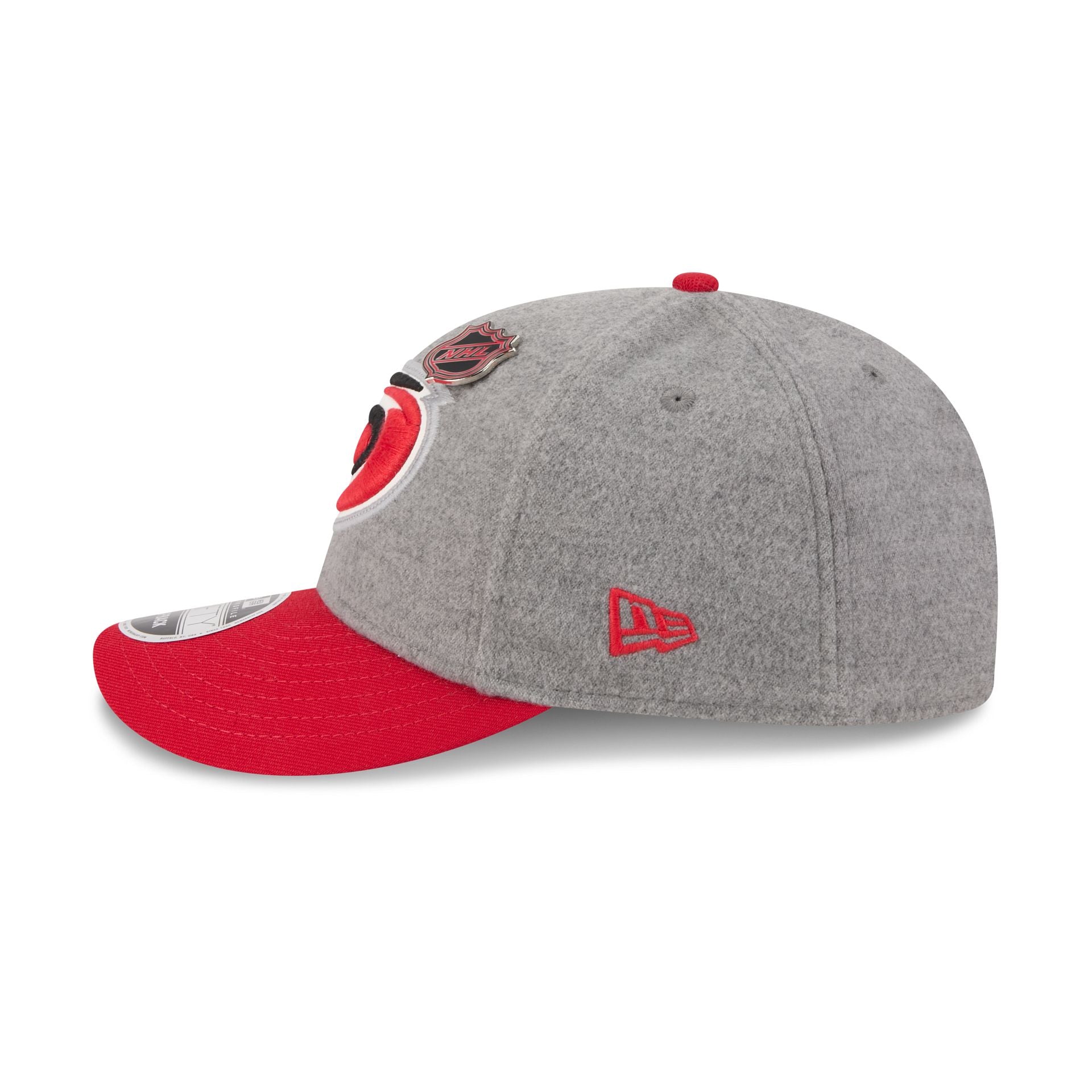 Carolina Hurricanes Heather Gray Wool Low Profile 9FIFTY Snapback Hat - Image 5
