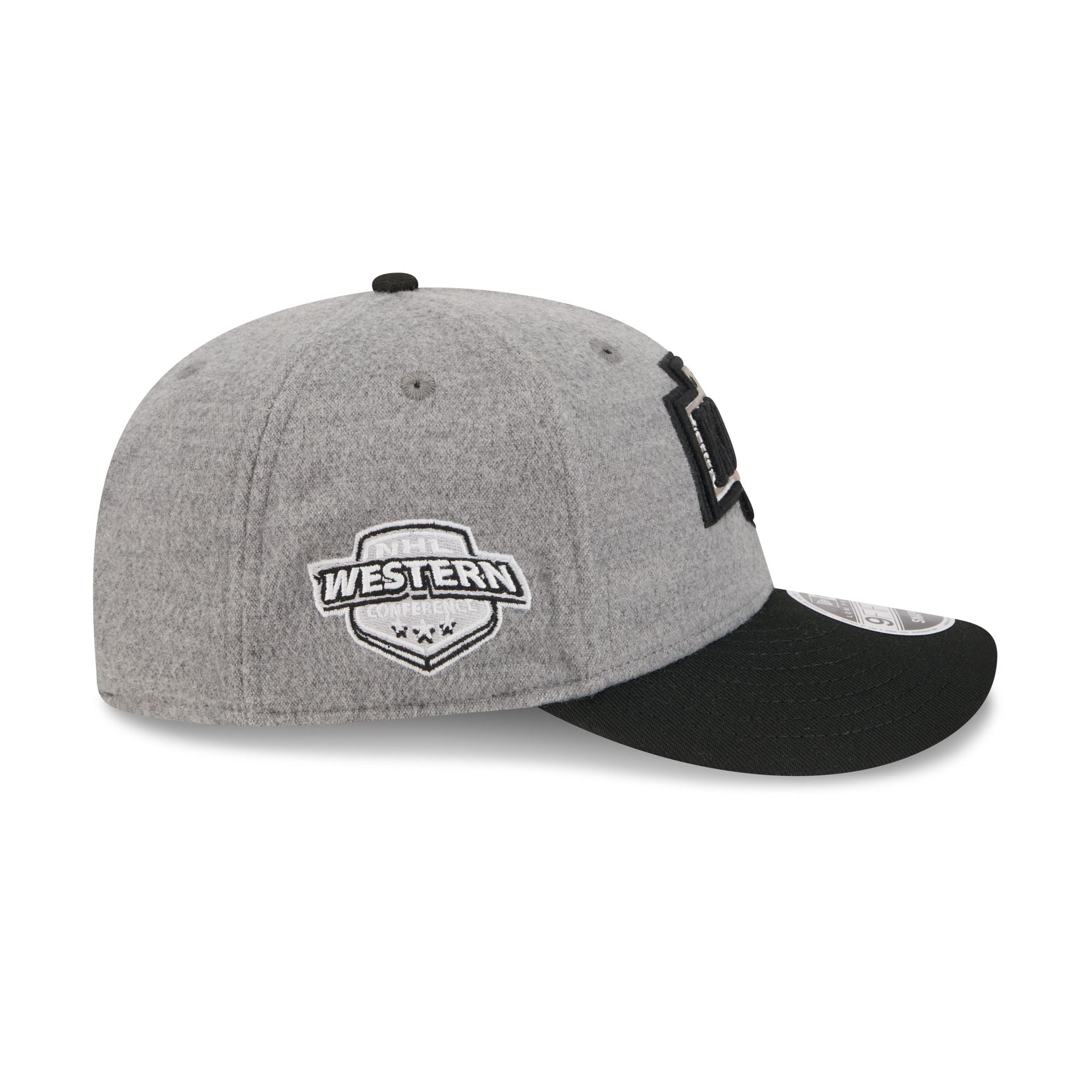 Los Angeles Kings Heather Gray Wool Low Profile 9FIFTY Snapback Hat - Image 4
