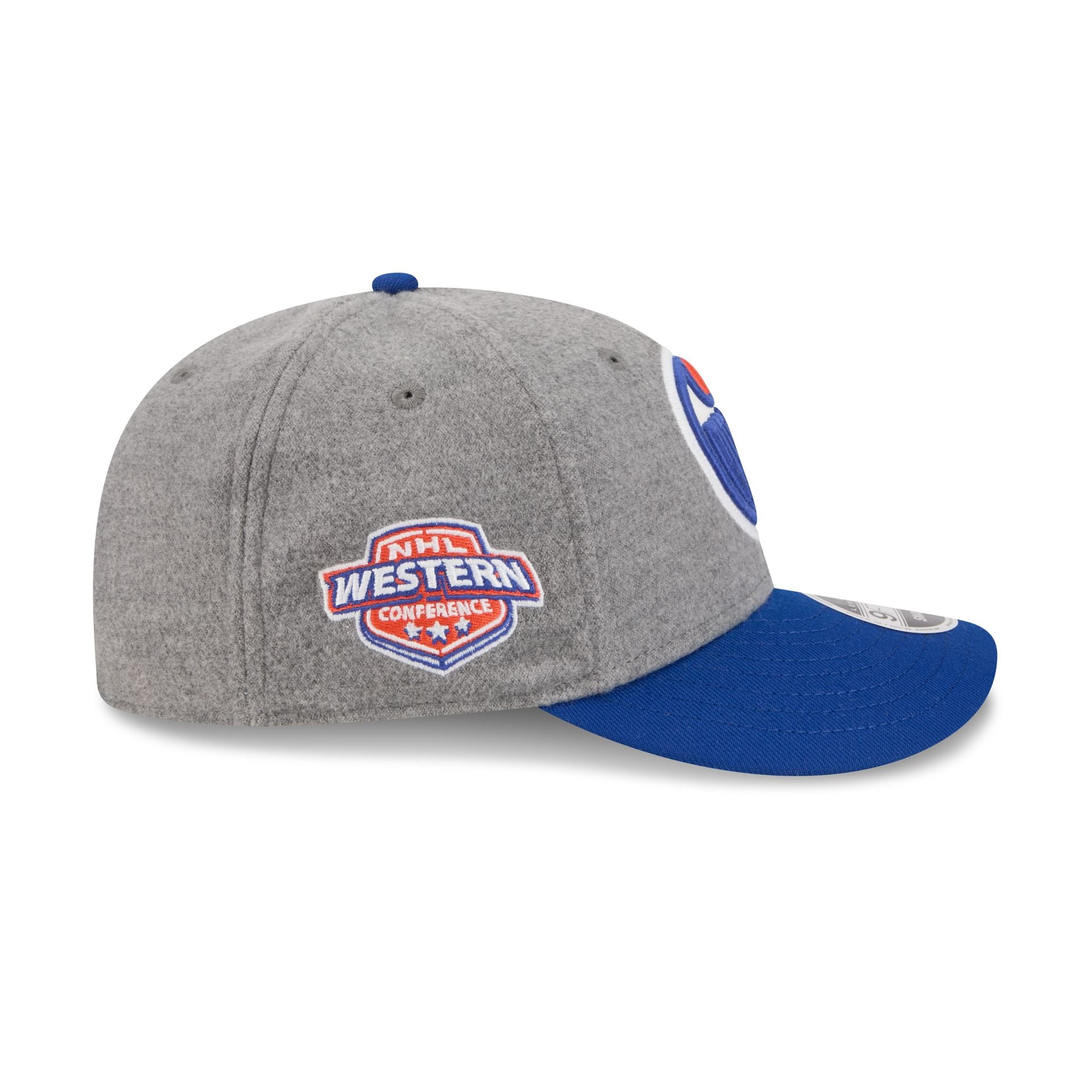 Edmonton Oilers Heather Gray Wool Low Profile 9FIFTY Snapback Hat - Image 4