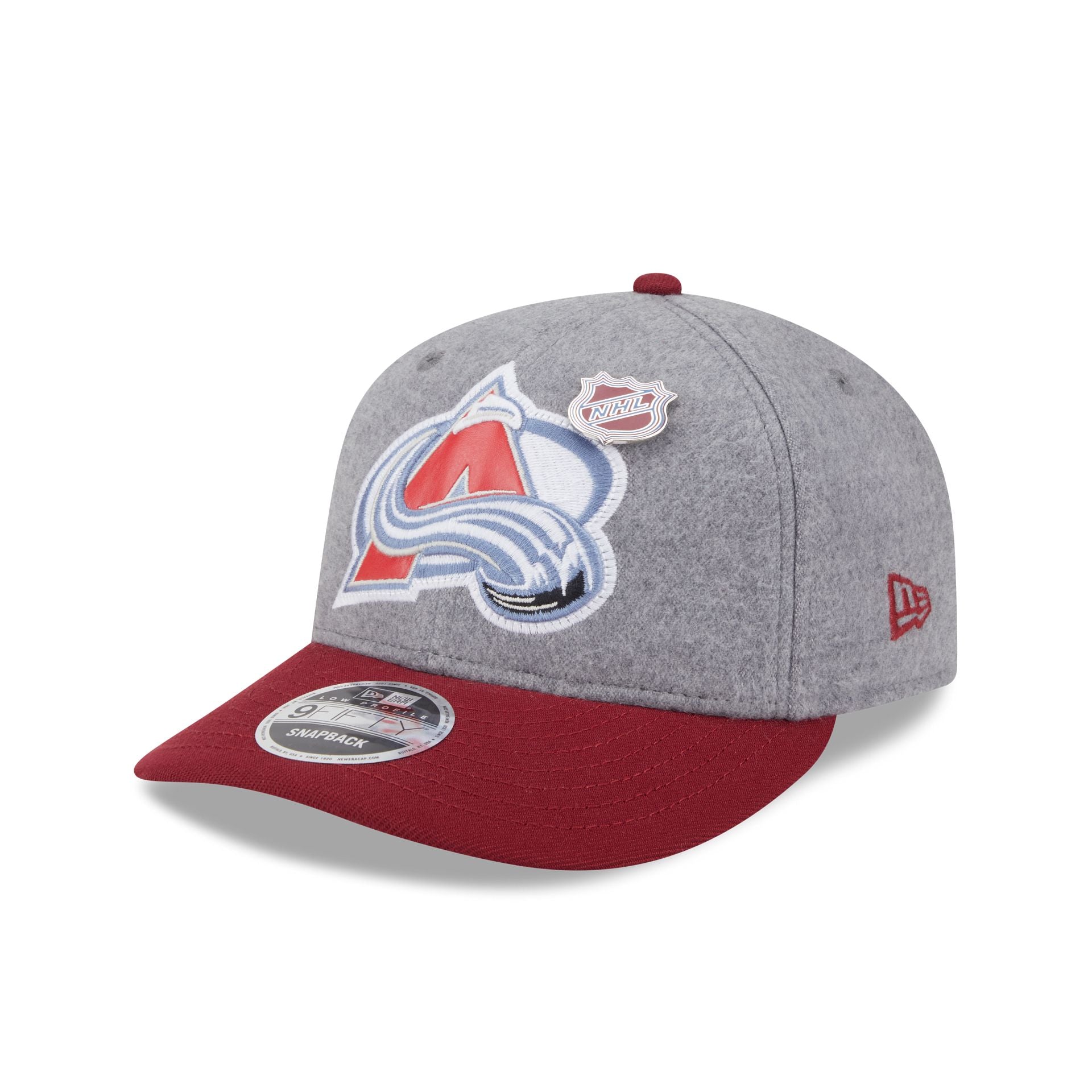 Colorado Avalanche Heather Gray Wool Low Profile 9FIFTY Snapback Hat - Image 3