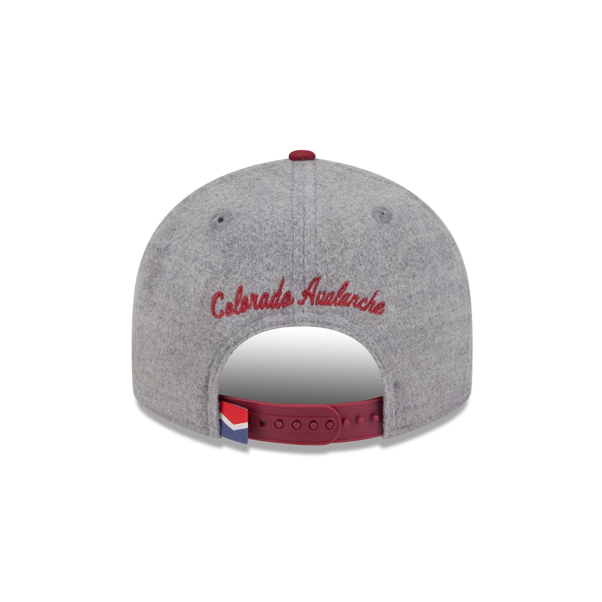 Colorado Avalanche Heather Gray Wool Low Profile 9FIFTY Snapback Hat - Image 6
