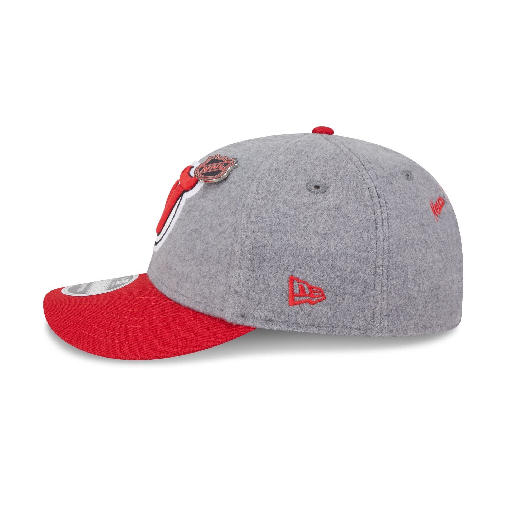 New Jersey Devils Heather Gray Wool Low Profile 9FIFTY Snapback Hat - Image 5