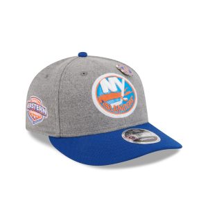 New York Islanders Heather Gray Wool Low Profile 9FIFTY Snapback Hat