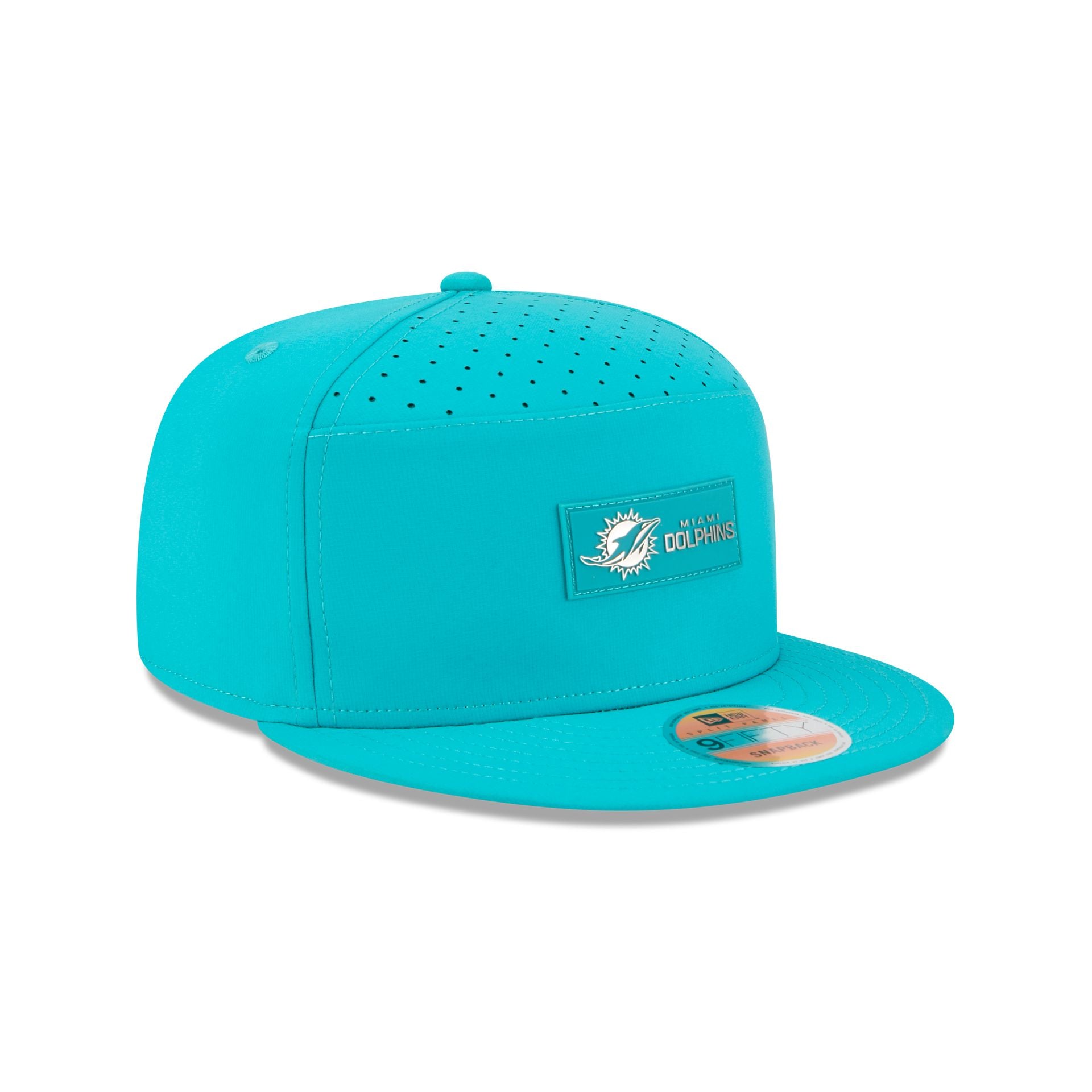 Miami Dolphins 2025 Sideline Hot Weather Split Panel 9FIFTY Snapback Hat - Image 3