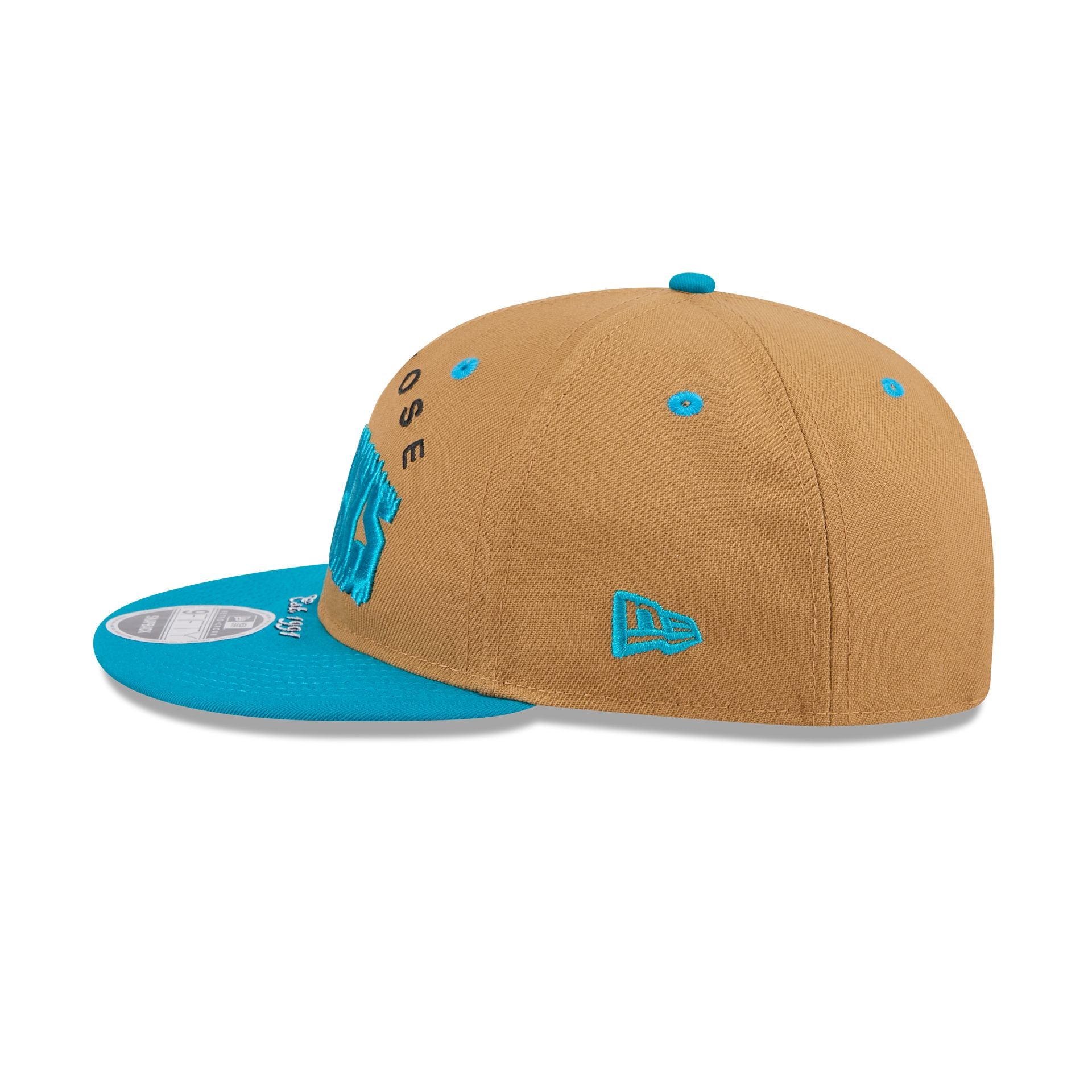 San Jose Sharks Wheat Retro Crown 9FIFTY Snapback Hat - Image 4