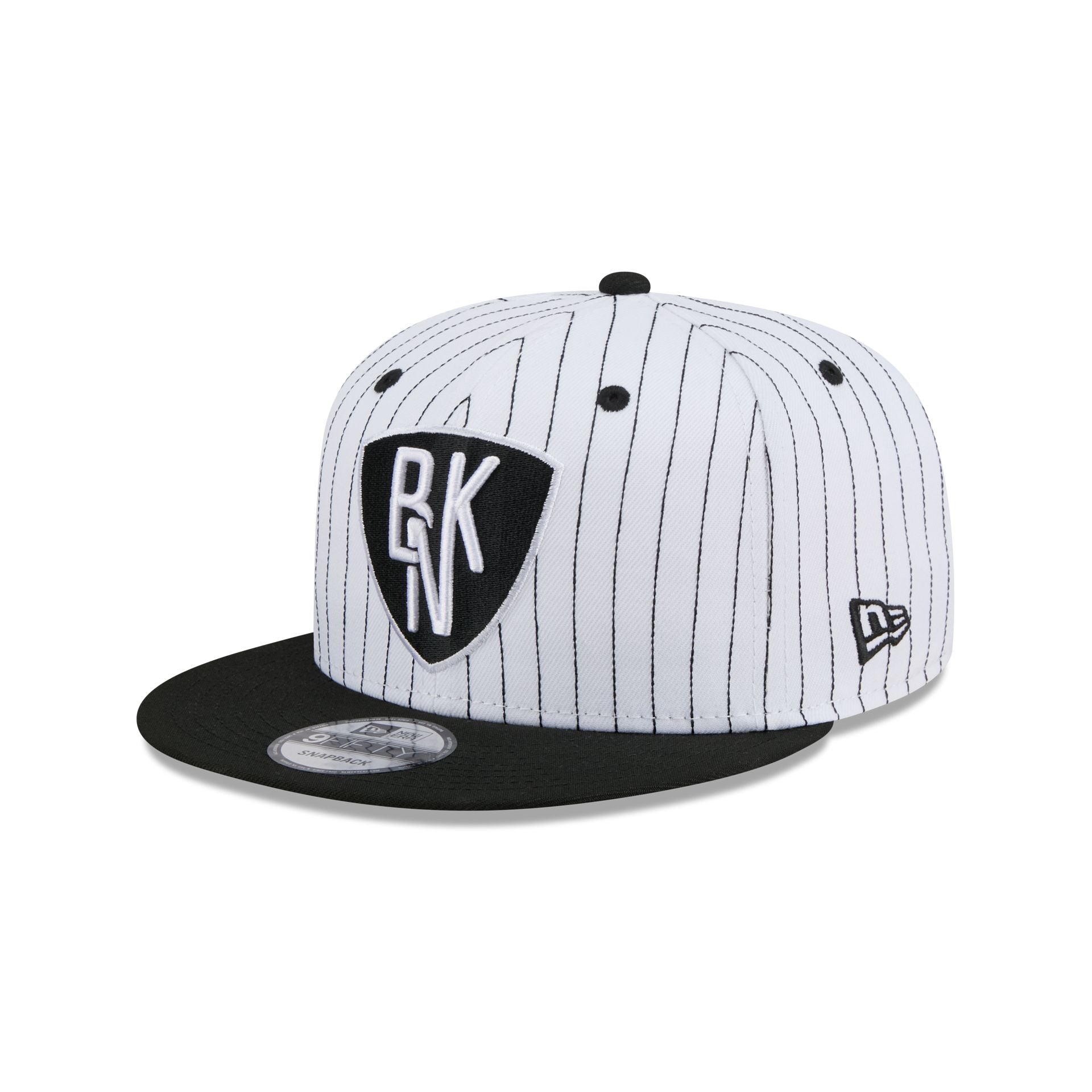 Brooklyn Nets Deceptor Pinstripe 9FIFTY Snapback Hat - Image 3