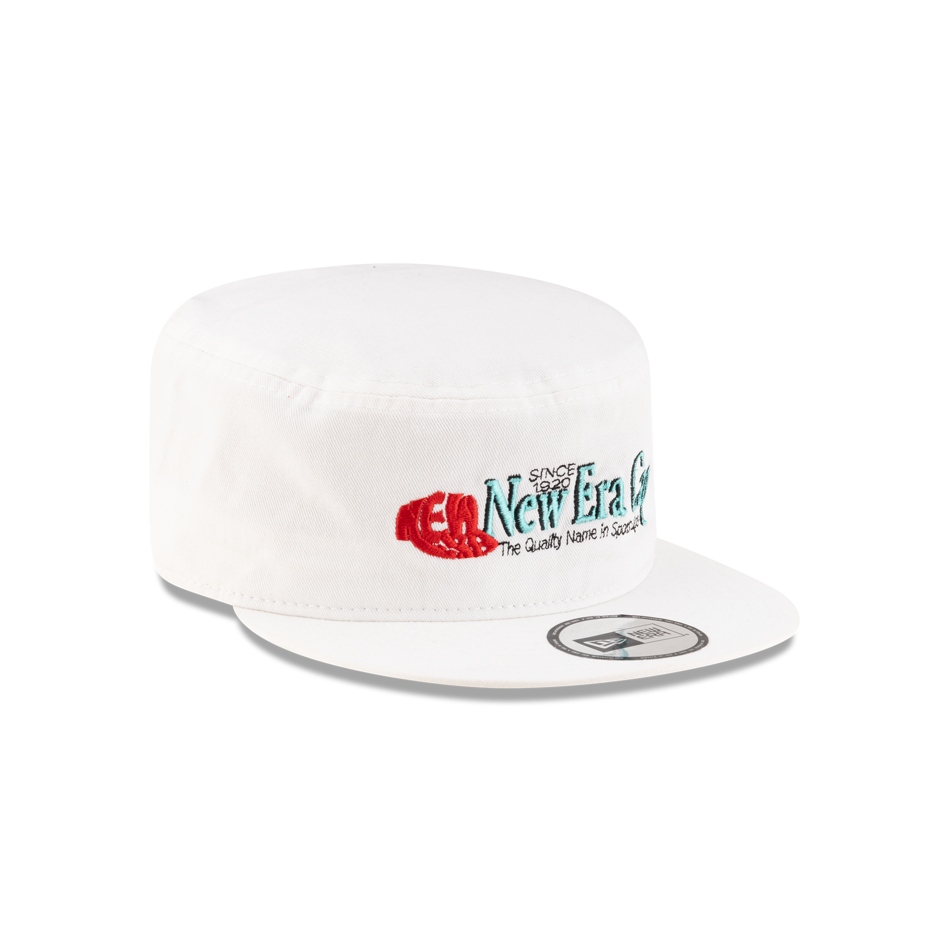 New Era Branded College White Painter Elastic Back Hat - Image 3