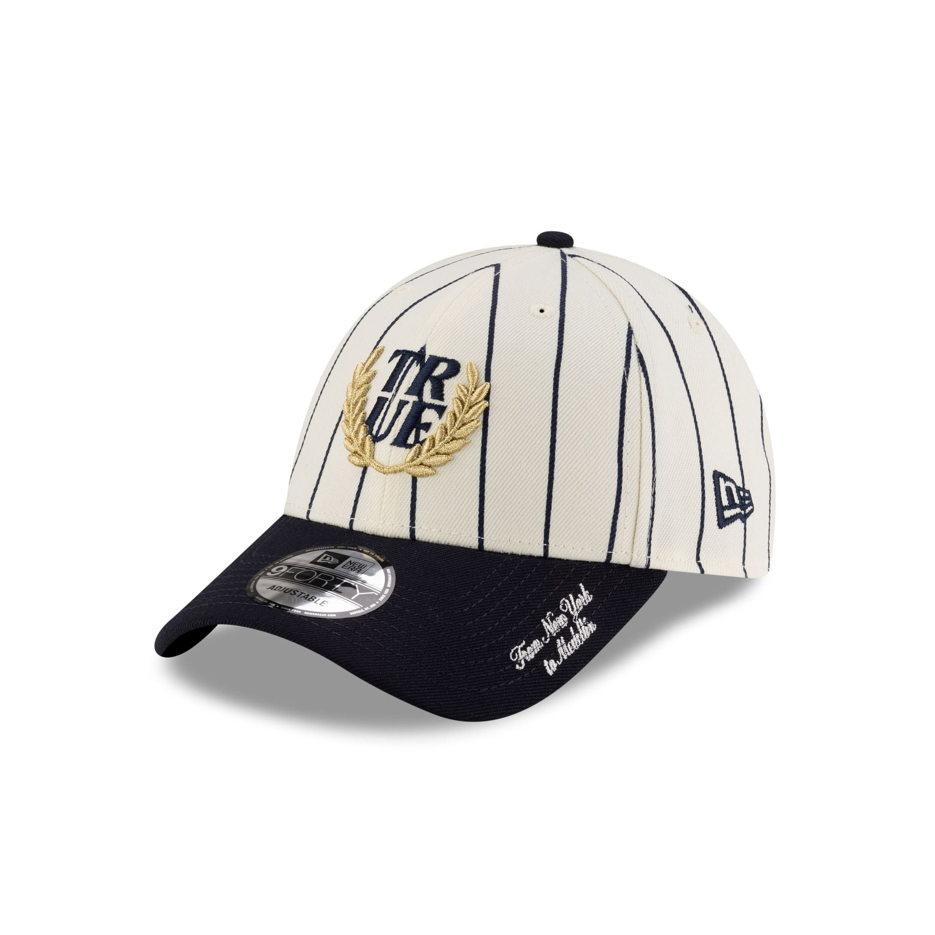 TRUE. Navy Pinstripe 9FORTY Adjustable Hat