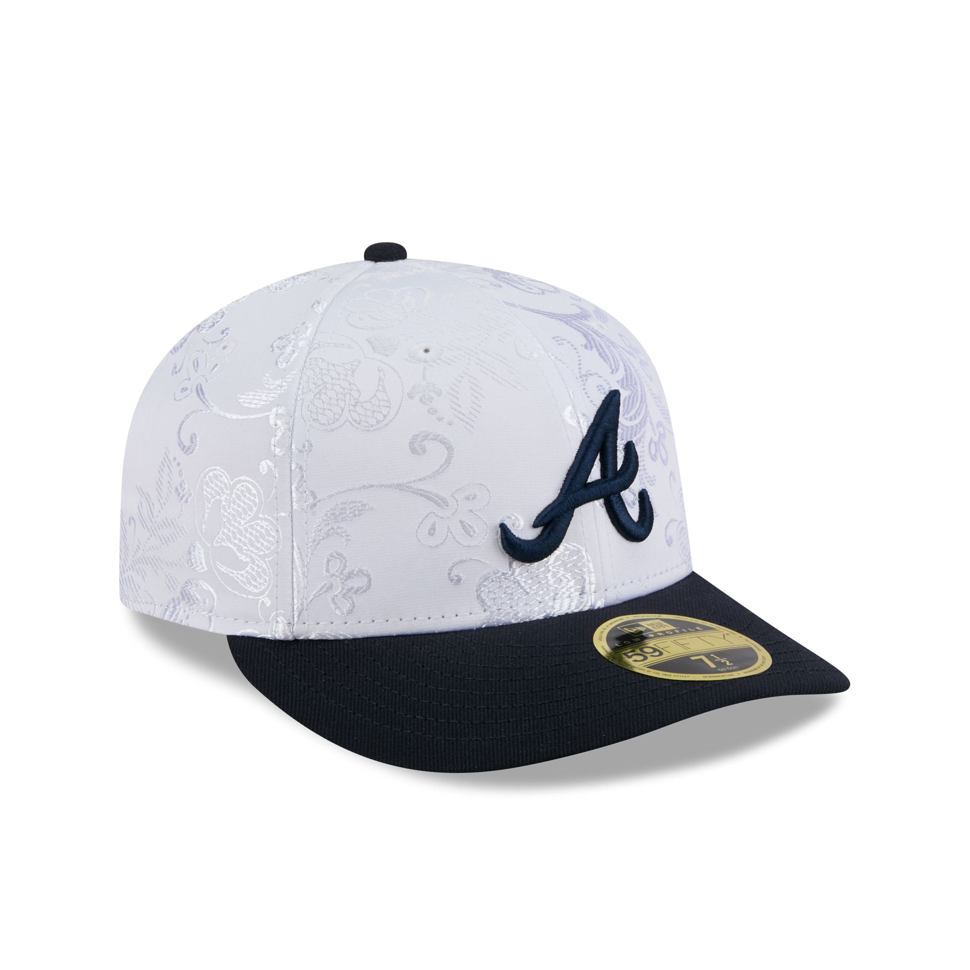 Atlanta Braves Floral Shine Low Profile 59FIFTY Fitted Hat - Image 3