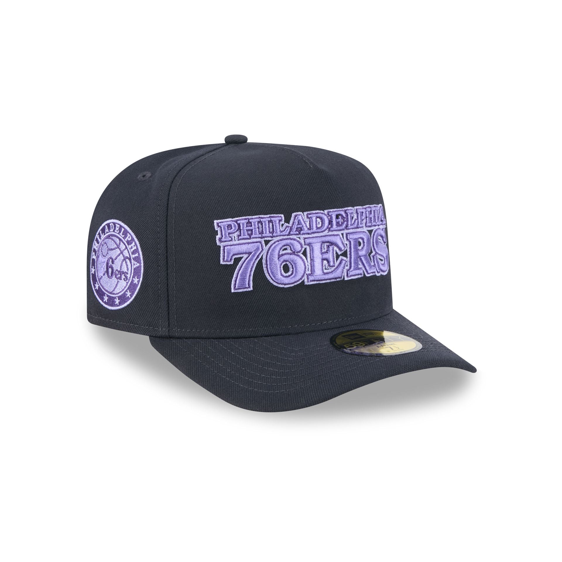 Philadelphia 76ers Navy Lavender 59FIFTY A-Frame Fitted Hat