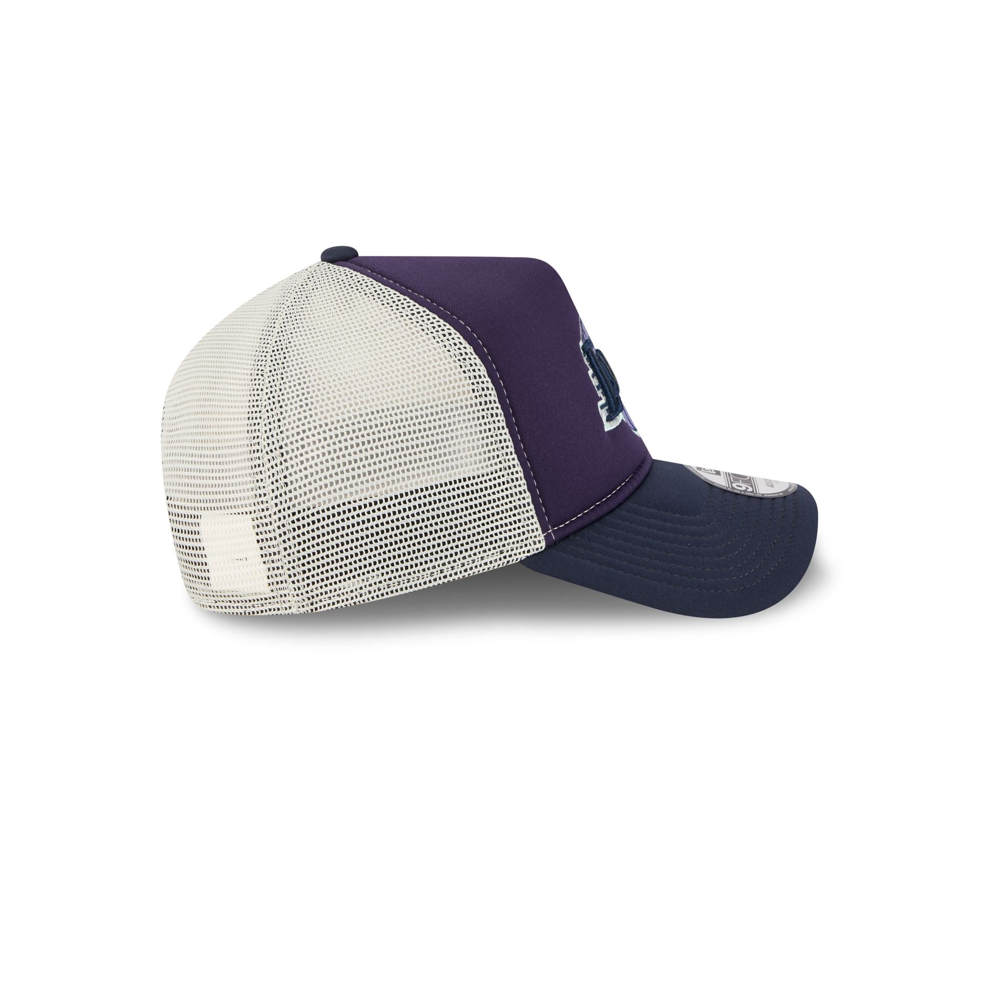 Los Angeles Lakers Navy Purple 9FORTY A-Frame Trucker Hat - Image 5