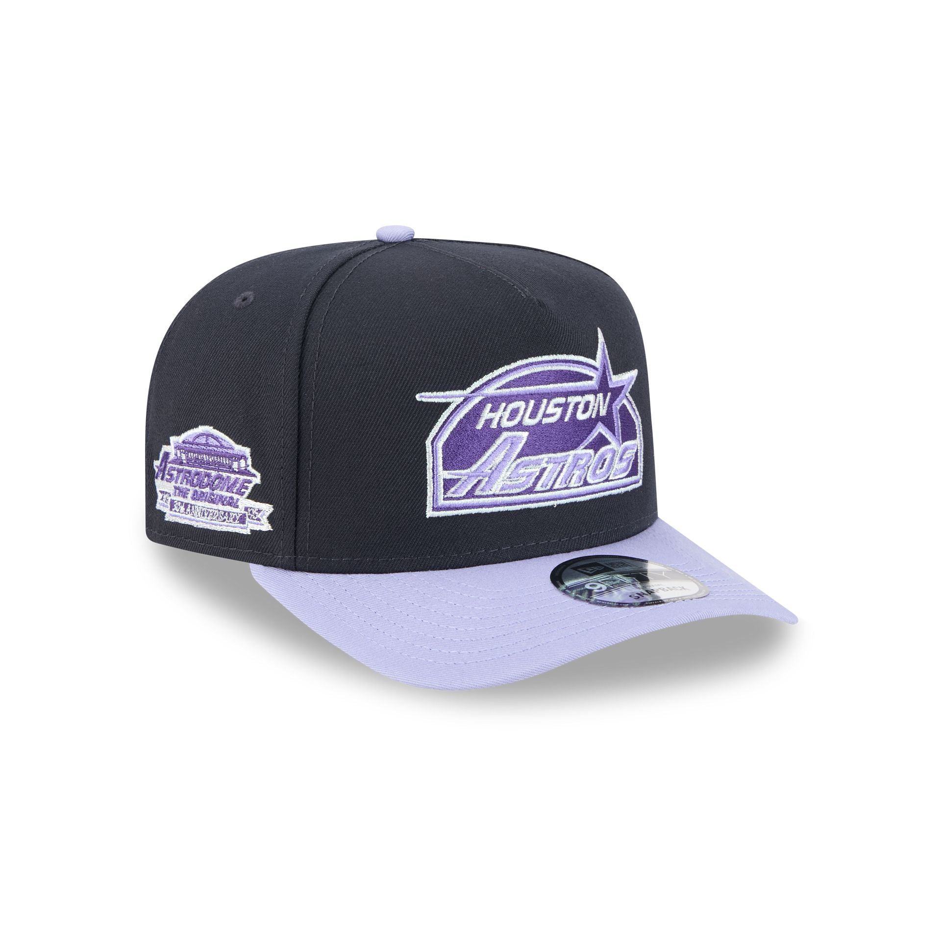Houston Astros Navy Lavender 9FIFTY A-Frame Snapback Hat