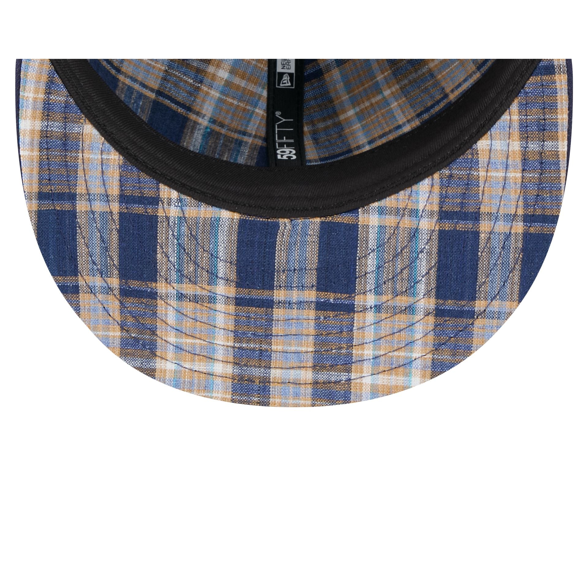 Atlanta Braves Blue Tartan 59FIFTY Fitted Hat - Image 7