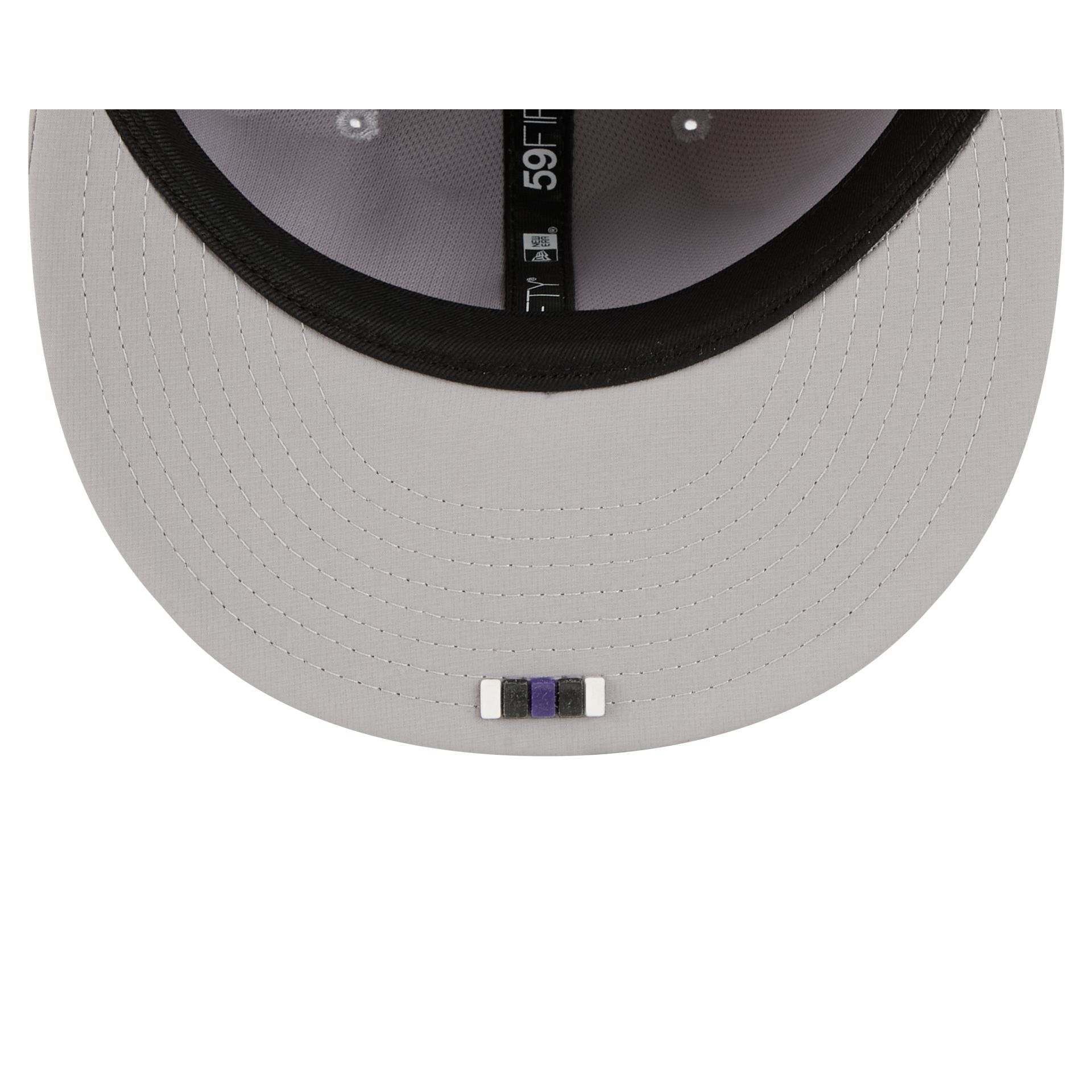 Baltimore Ravens 2025 Sideline Hot Weather Gray 59FIFTY Fitted Hat - Image 7