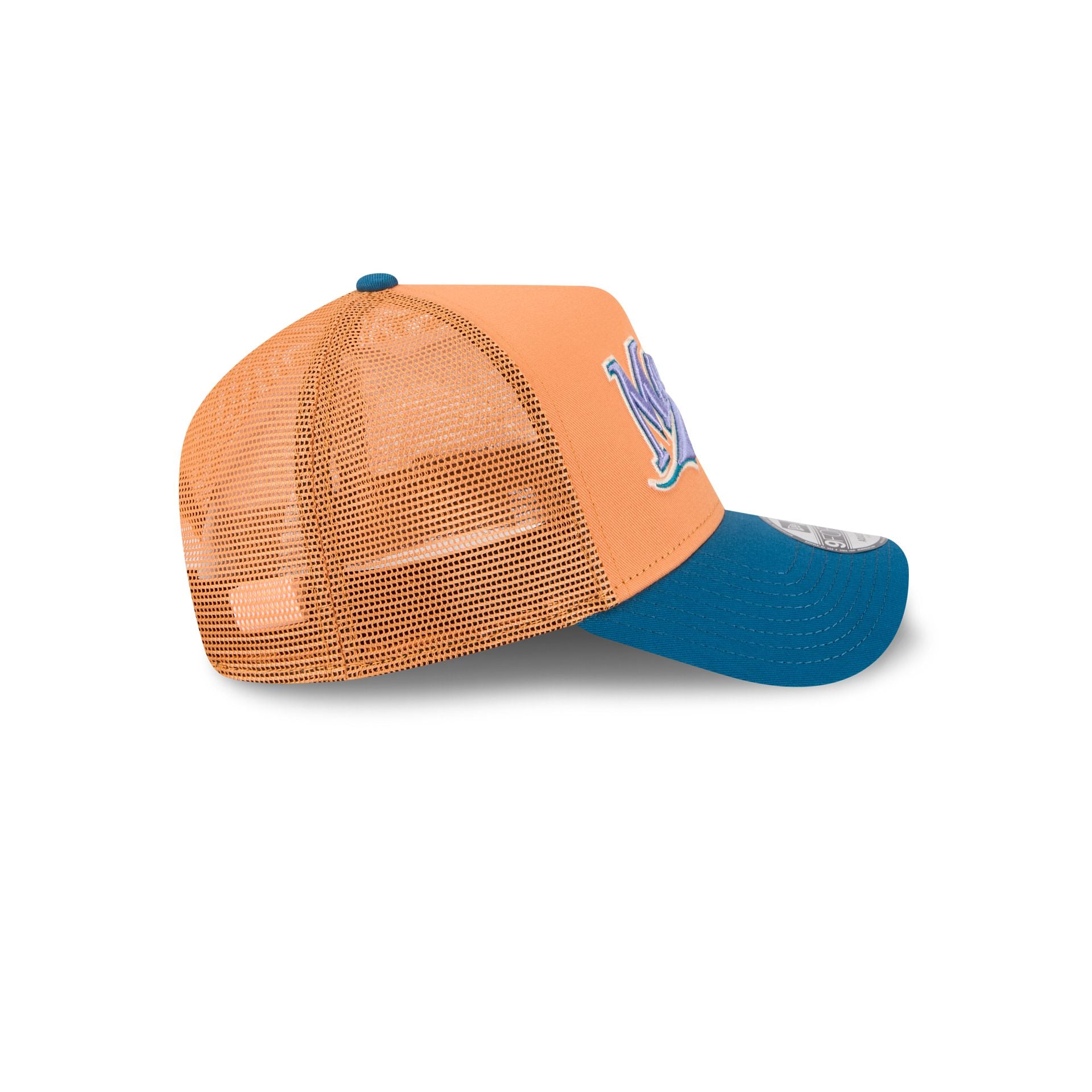 Miami Marlins Orange Glaze 9FORTY A-Frame Trucker Hat - Image 5