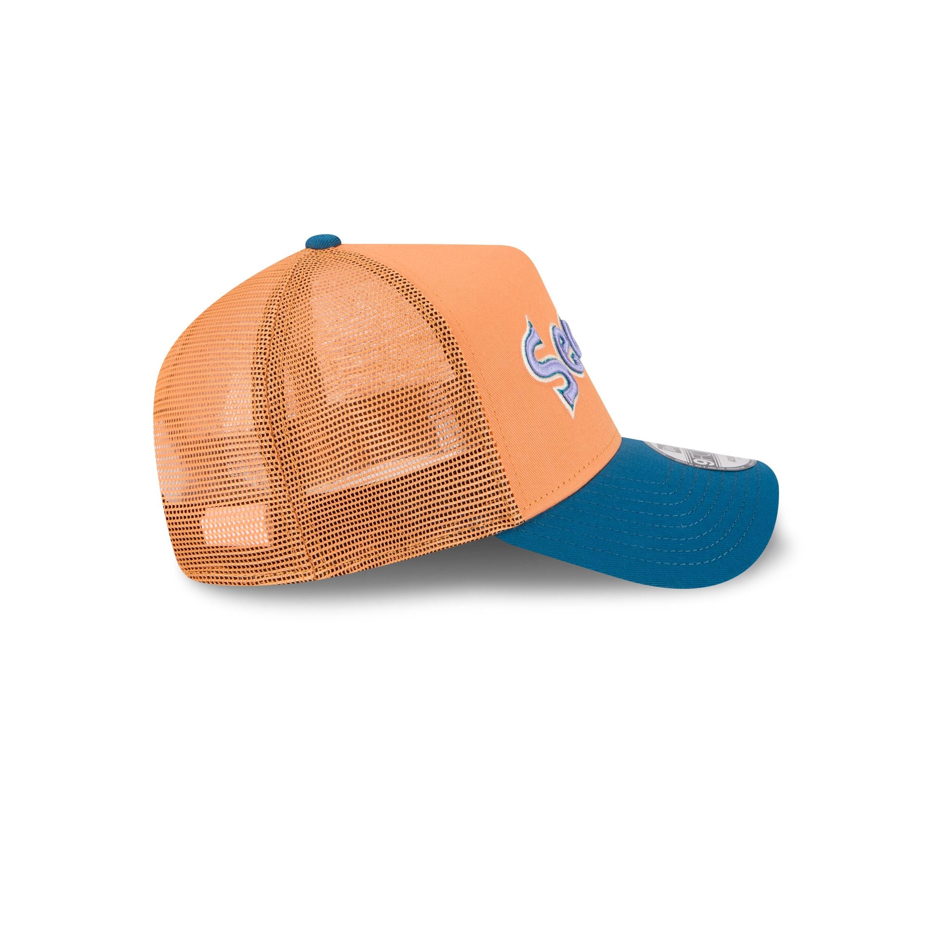 Seattle Mariners Orange Glaze 9FORTY A-Frame Trucker Hat - Image 5