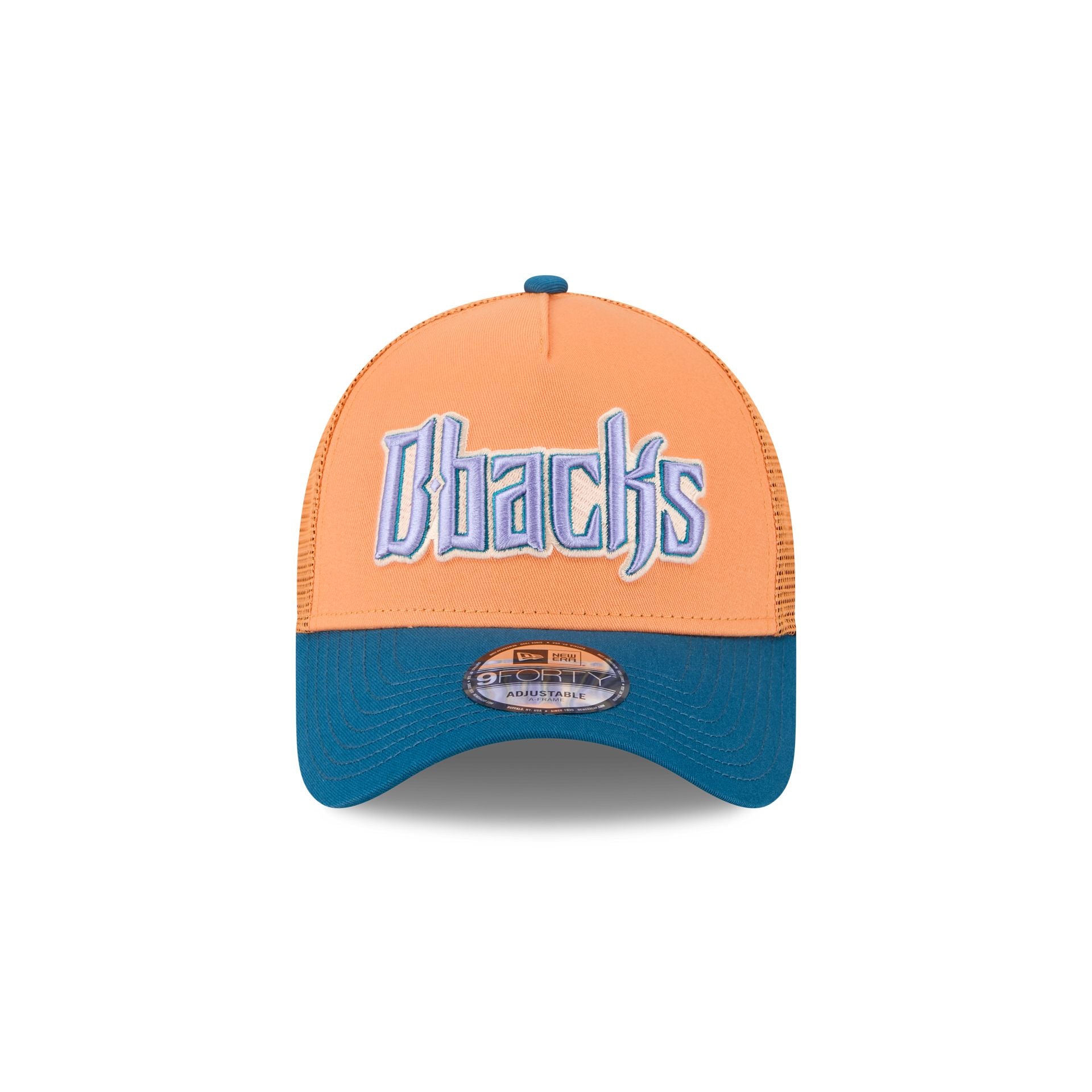 Arizona Diamondbacks Orange Glaze 9FORTY A-Frame Trucker Hat - Image 2