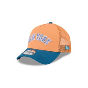 New York Yankees Orange Glaze 9FORTY A-Frame Trucker Hat