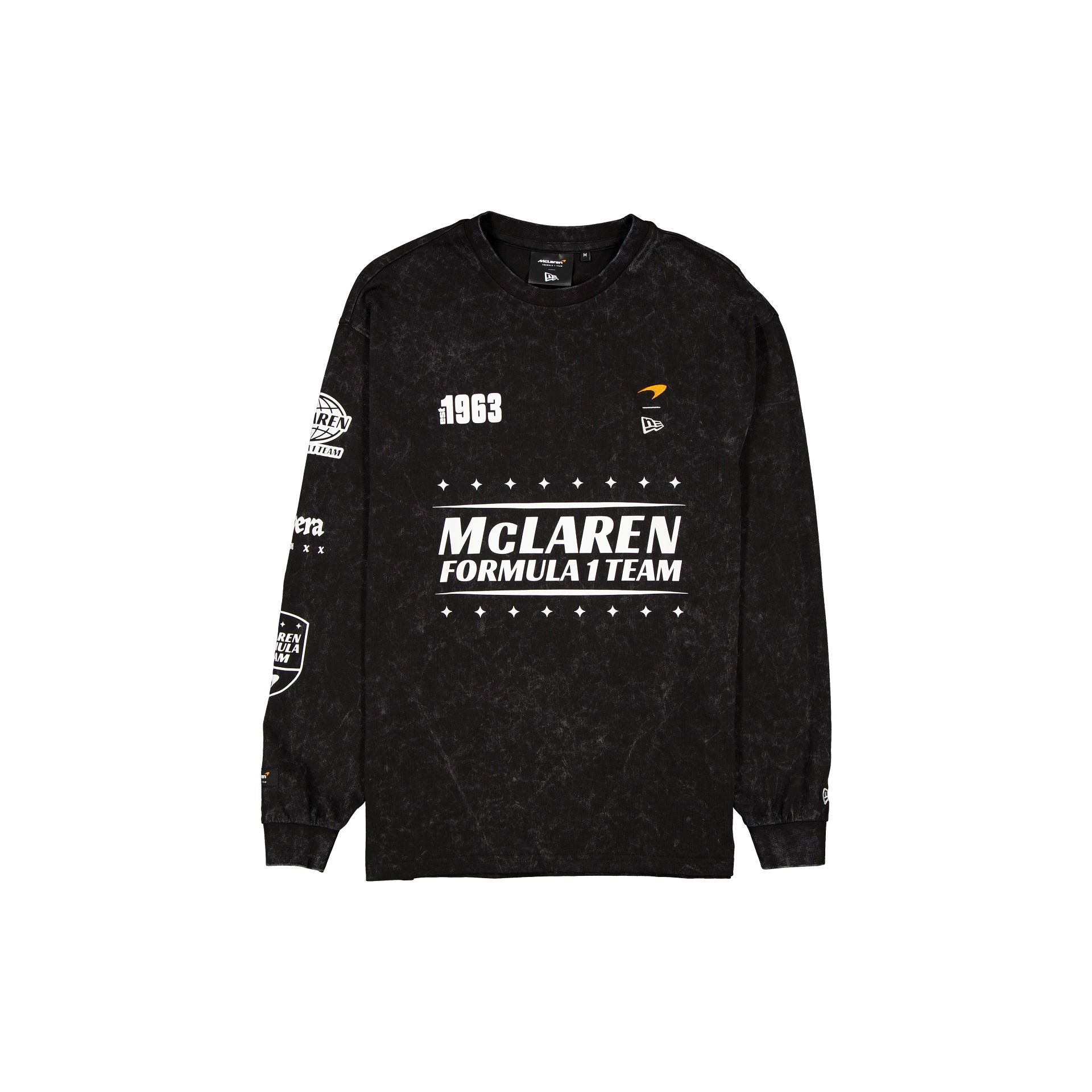 McLaren Formula 1 Team Pigment Wash Black Long Sleeve T-Shirt