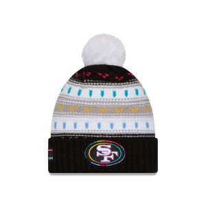 San Francisco 49ers 2025 Crucial Catch Women's Pom Knit Hat