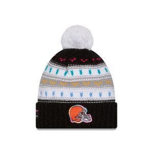 Cleveland Browns 2025 Crucial Catch Women's Pom Knit Hat