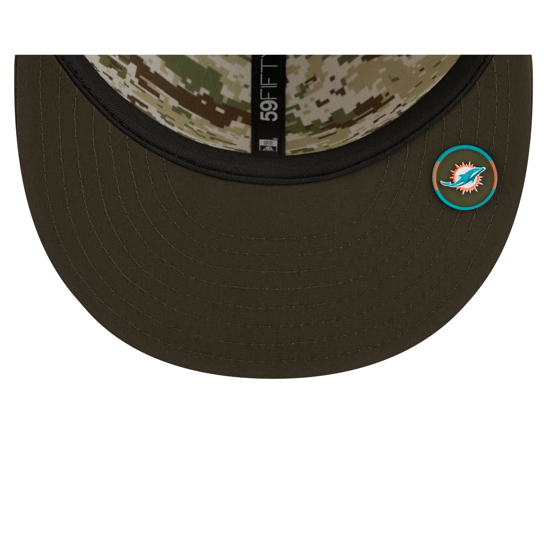 Miami Dolphins 2025 Salute to Service 59FIFTY Fitted Hat - Image 7