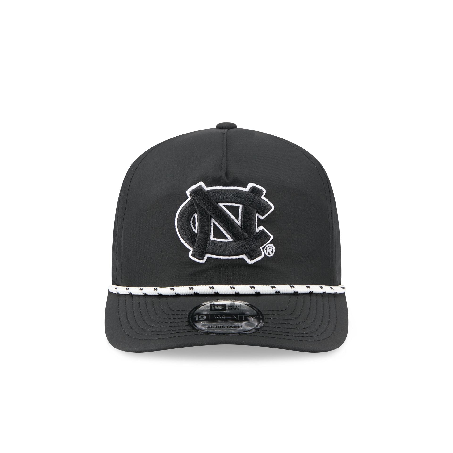 North Carolina Tar Heels Black and White Rope 19TWENTY Snapback Hat - Image 2