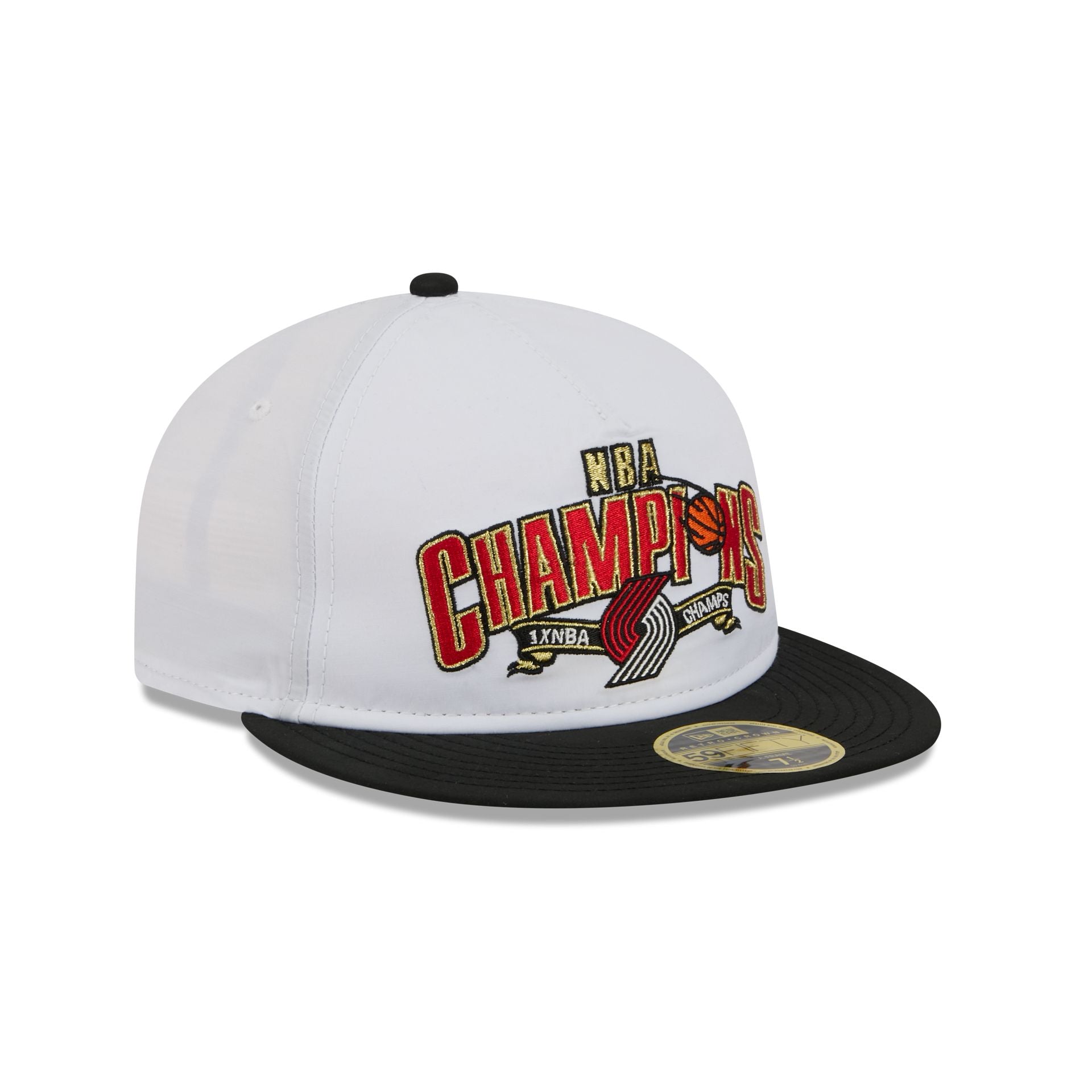 Portland Trail Blazers Champions White Retro Crown 59FIFTY Fitted Hat - Image 3