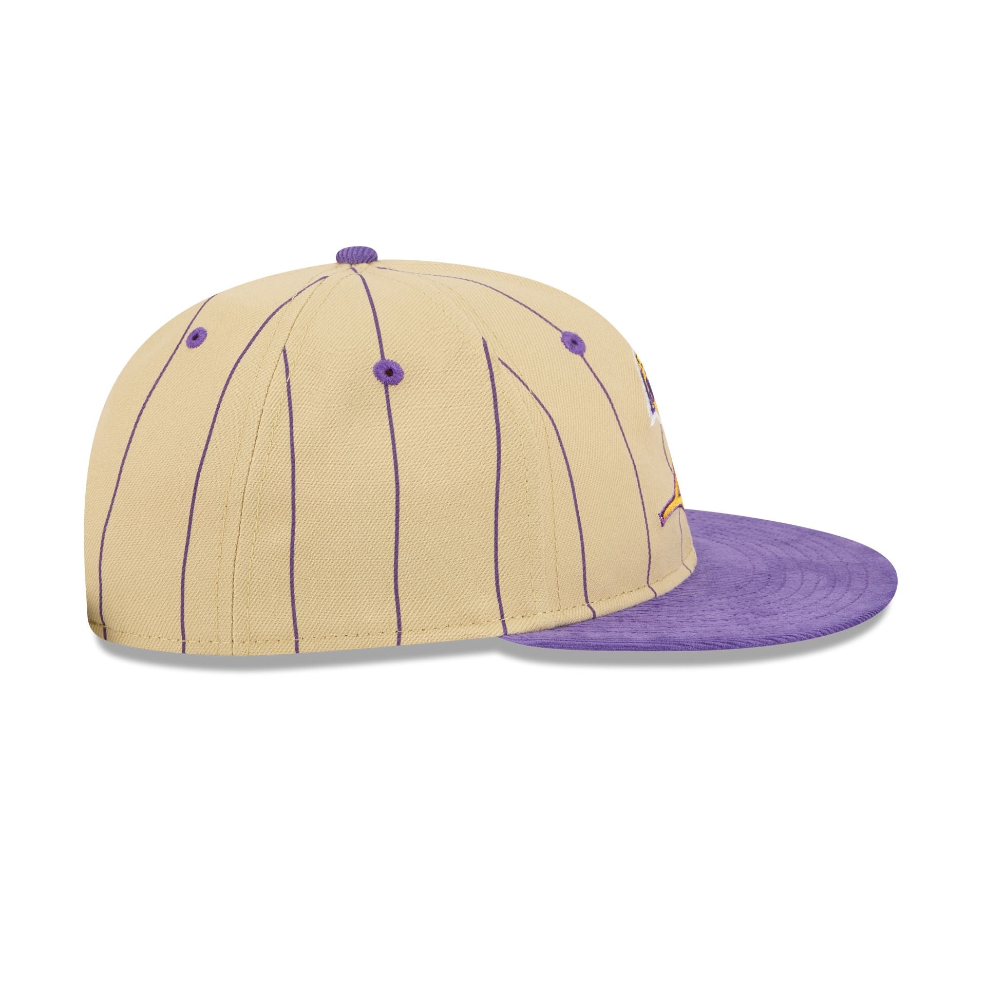 Los Angeles Lakers Pinstripe Script Retro Crown 9FIFTY Adjustable Hat - Image 5