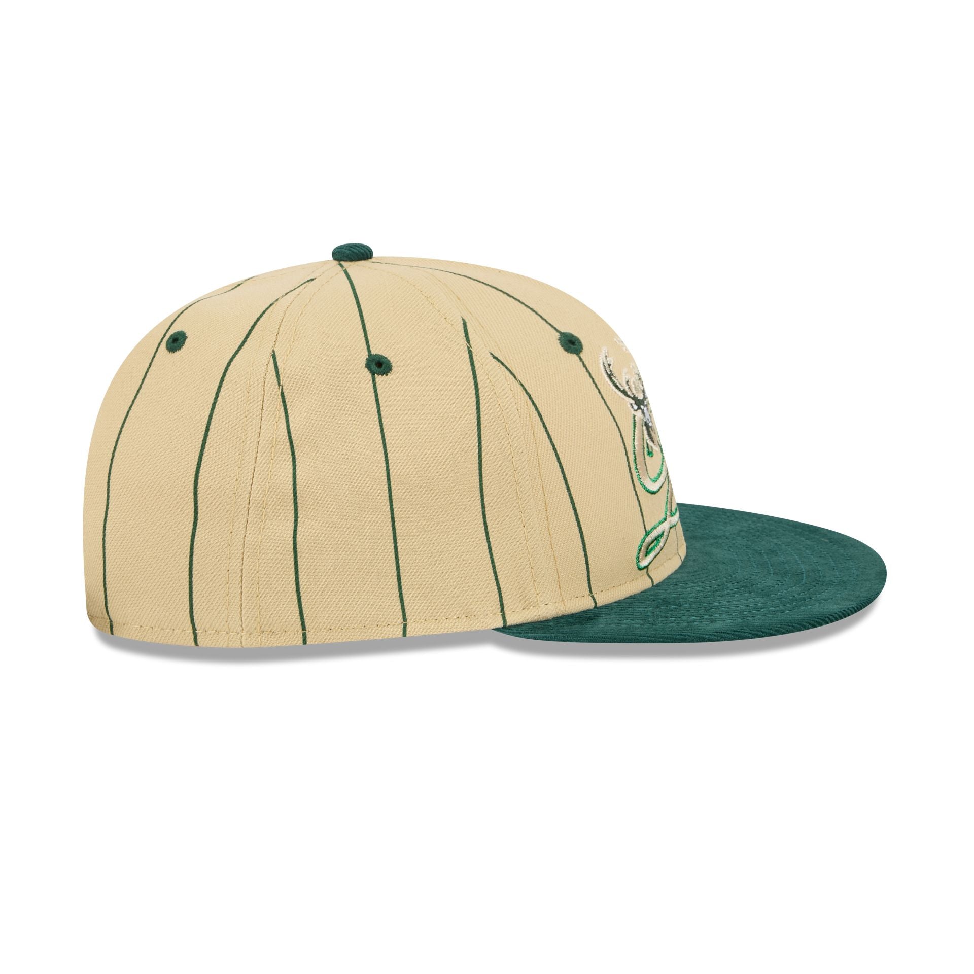 Milwaukee Bucks Pinstripe Script Retro Crown 9FIFTY Adjustable Hat - Image 5