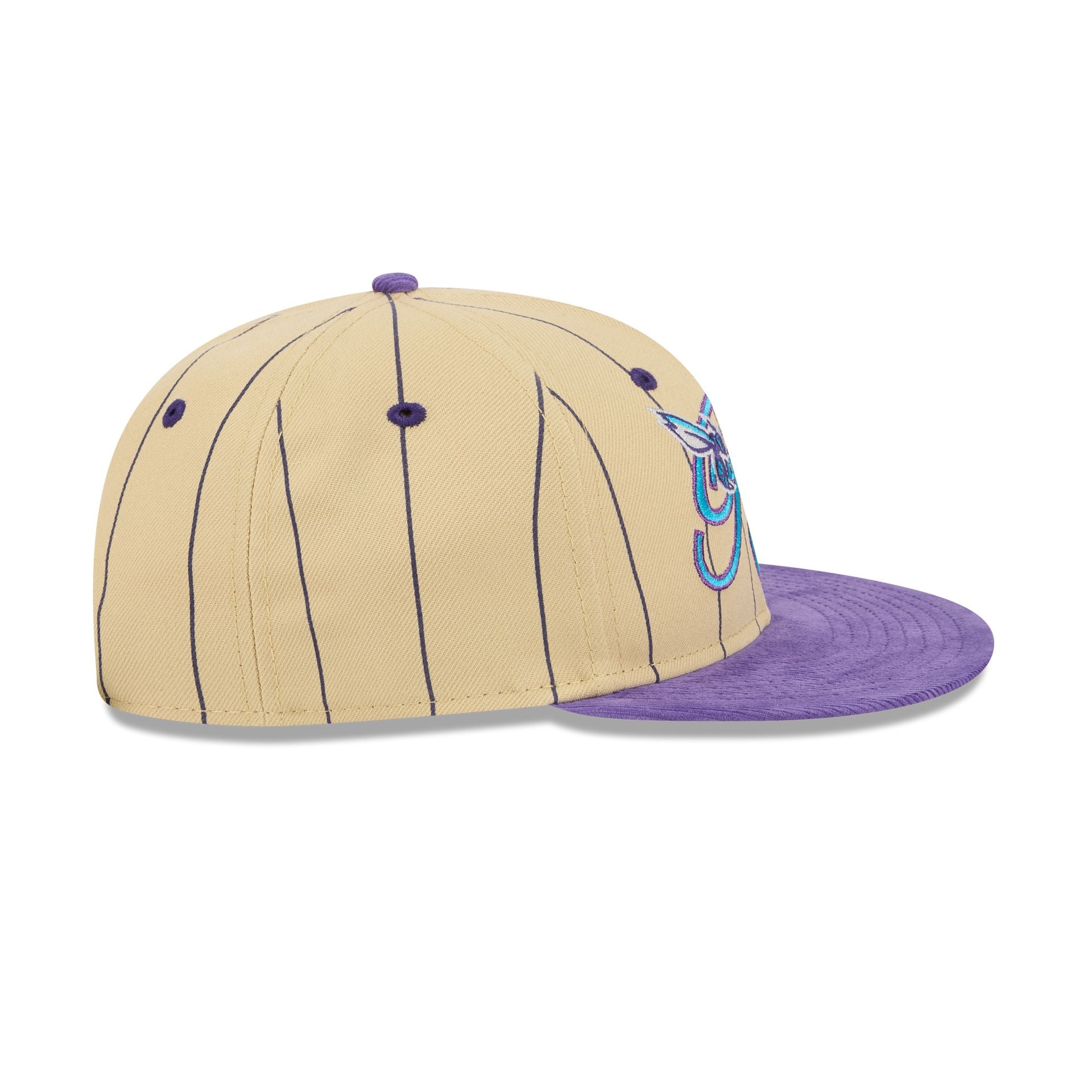 Charlotte Hornets Pinstripe Script Retro Crown 9FIFTY Adjustable Hat - Image 5