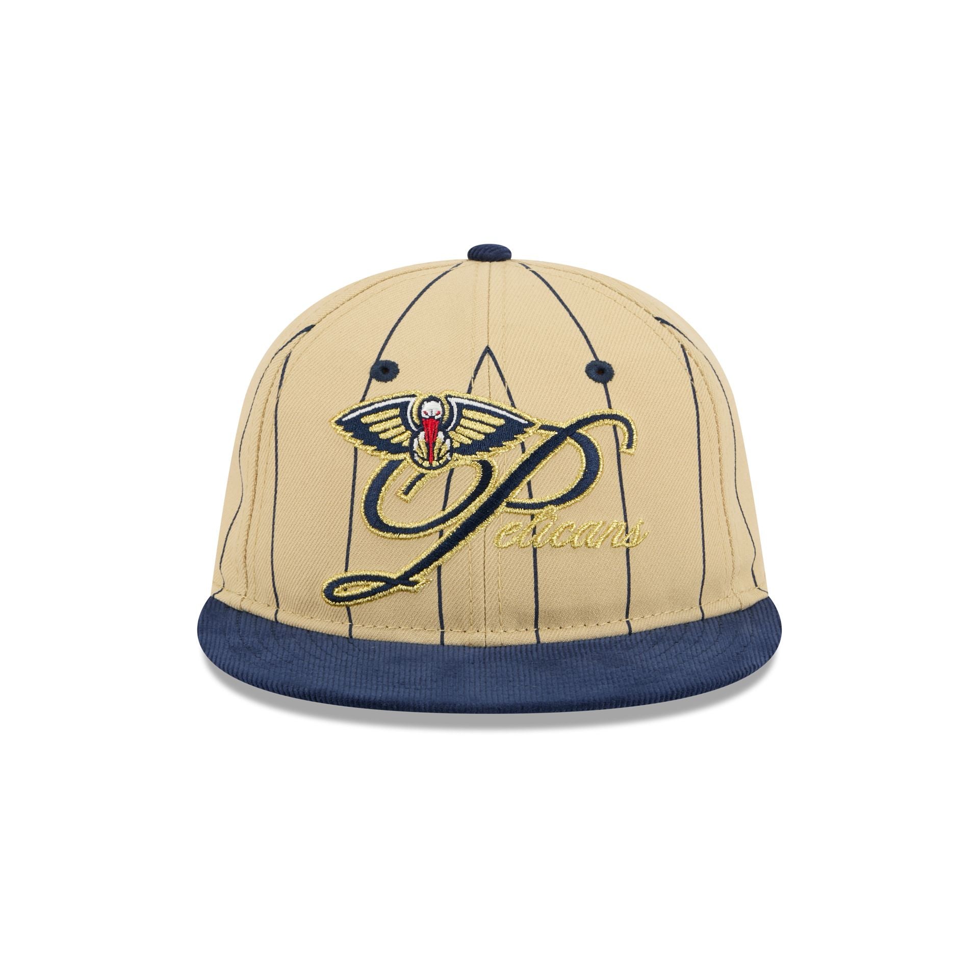 New Orleans Pelicans Pinstripe Script Retro Crown 9FIFTY Adjustable Hat - Image 2