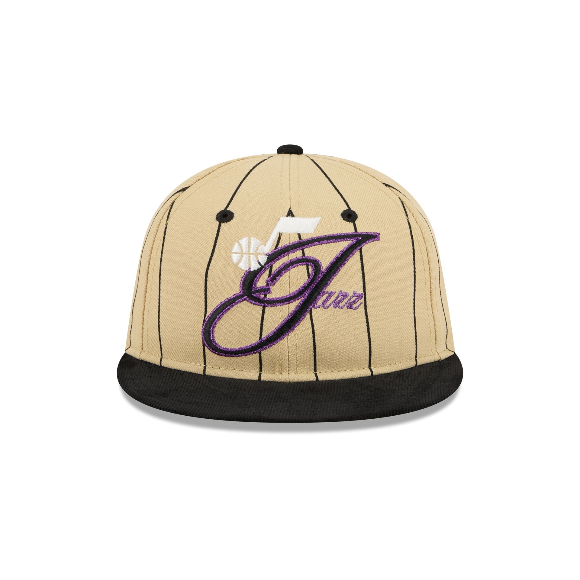 Utah Jazz Pinstripe Script Retro Crown 9FIFTY Adjustable Hat - Image 2