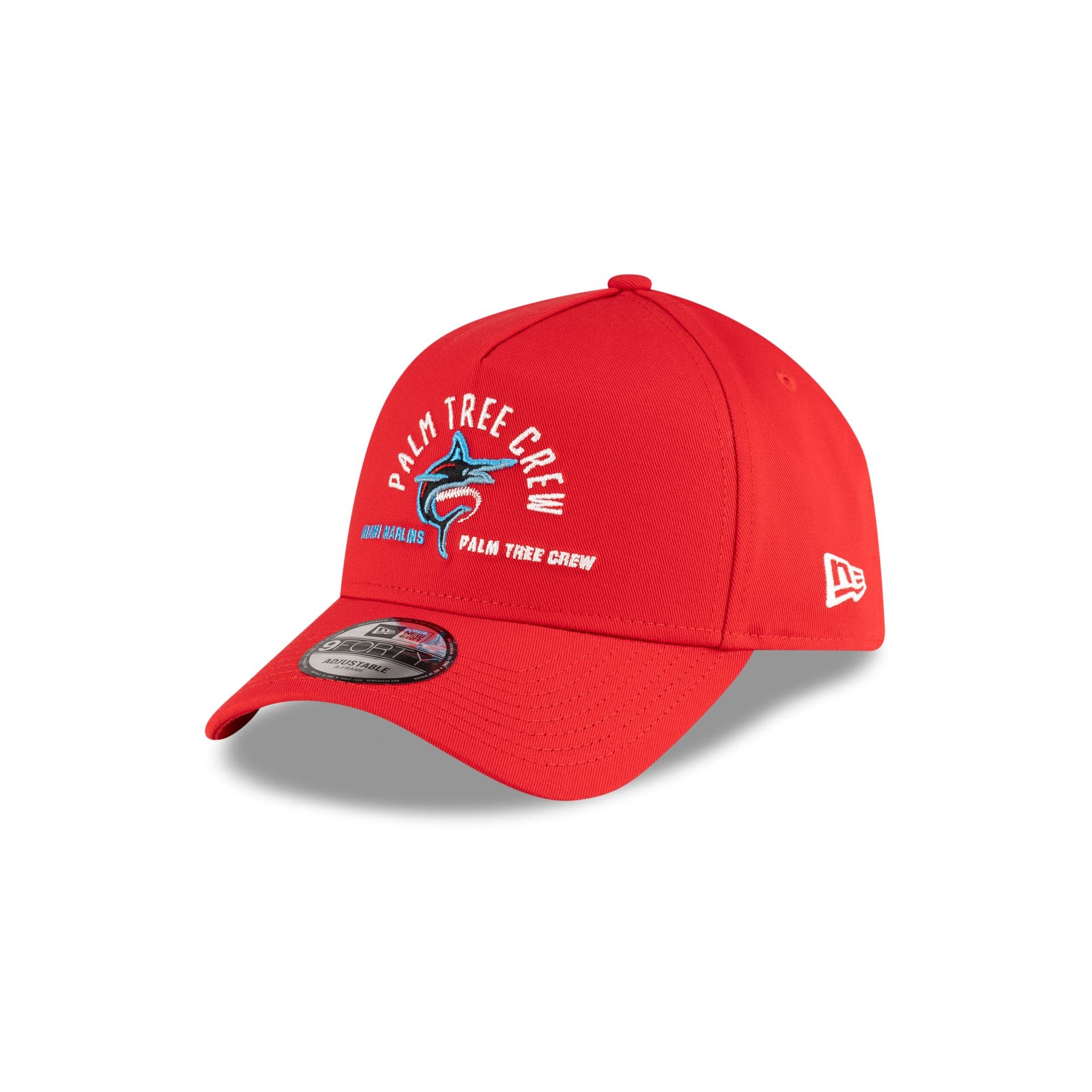 Palm Tree Crew x Miami Marlins Red 9FORTY A-Frame Snapback Hat