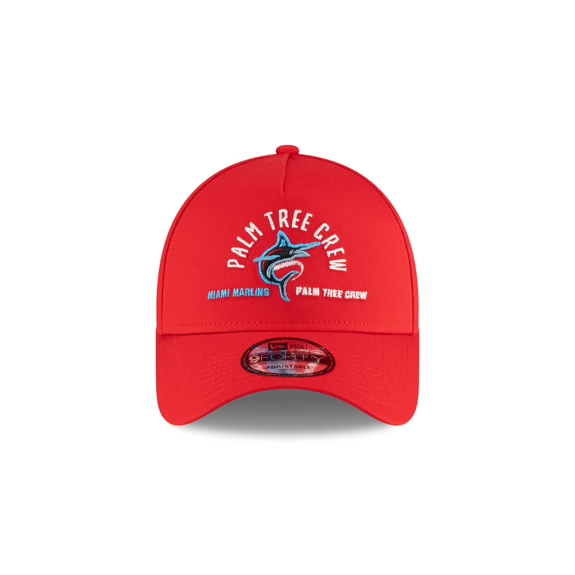 Palm Tree Crew x Miami Marlins Red 9FORTY A-Frame Snapback Hat - Image 2