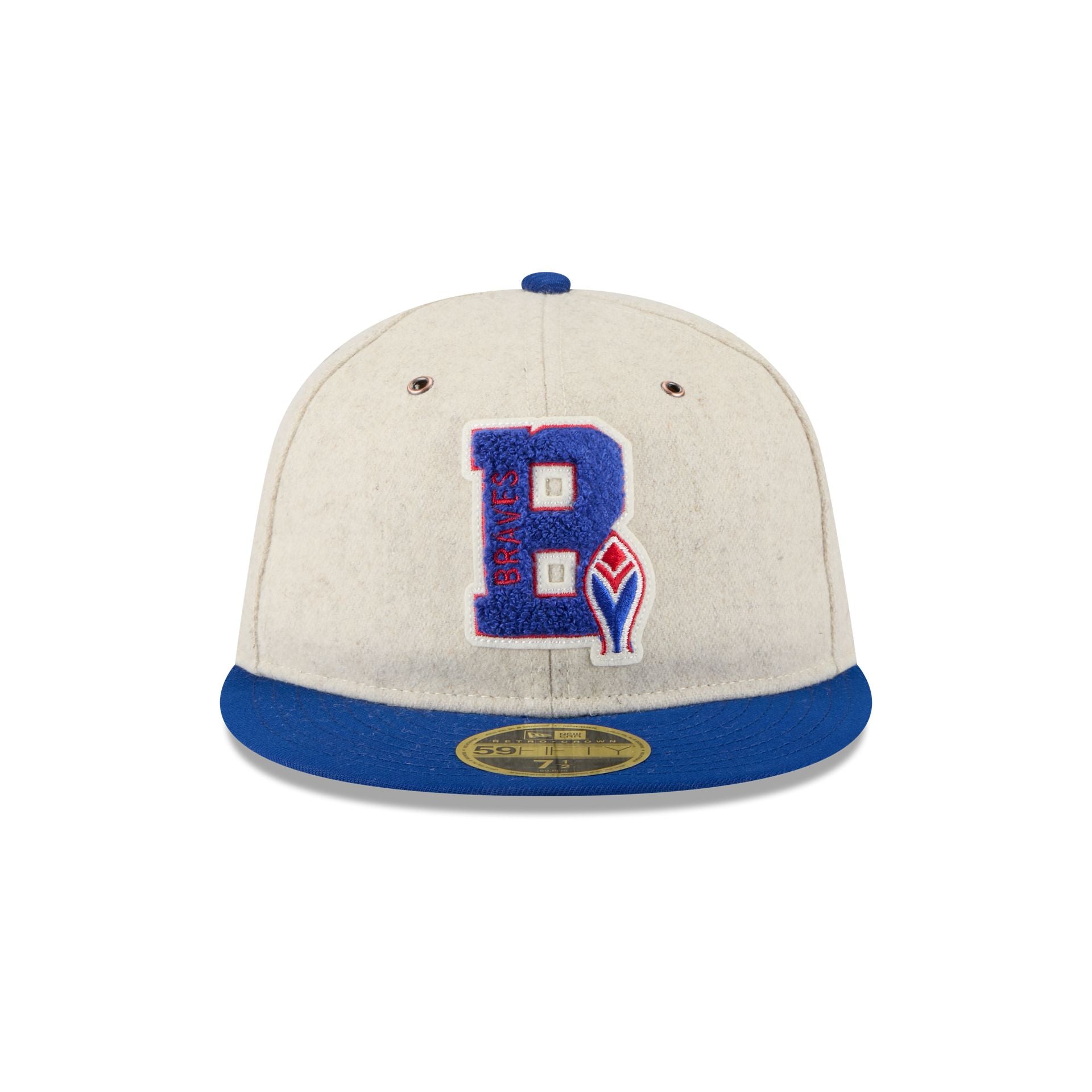 Atlanta Braves Wool Letterman Retro Crown 59FIFTY Fitted Hat - Image 2
