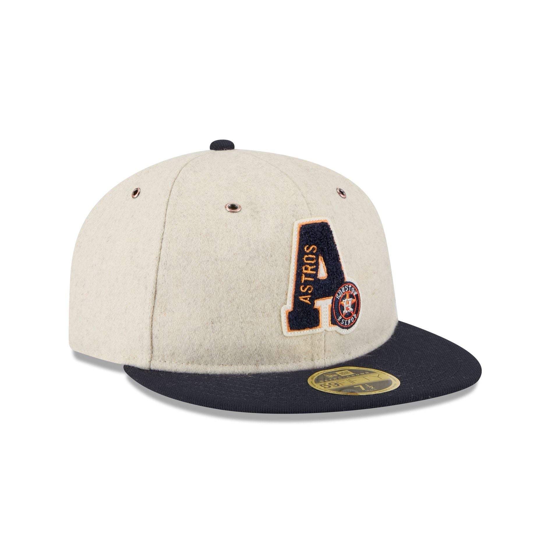 Houston Astros Wool Letterman Retro Crown 59FIFTY Fitted Hat - Image 3