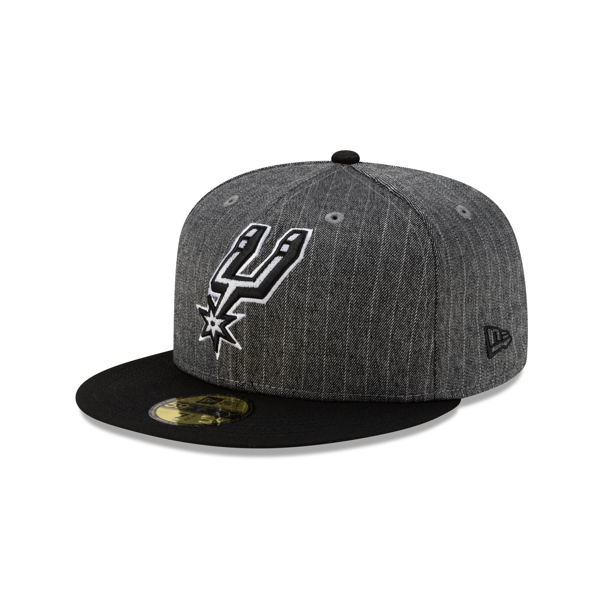 Just Caps Black Pinstripe San Antonio Spurs 59FIFTY Fitted Hat