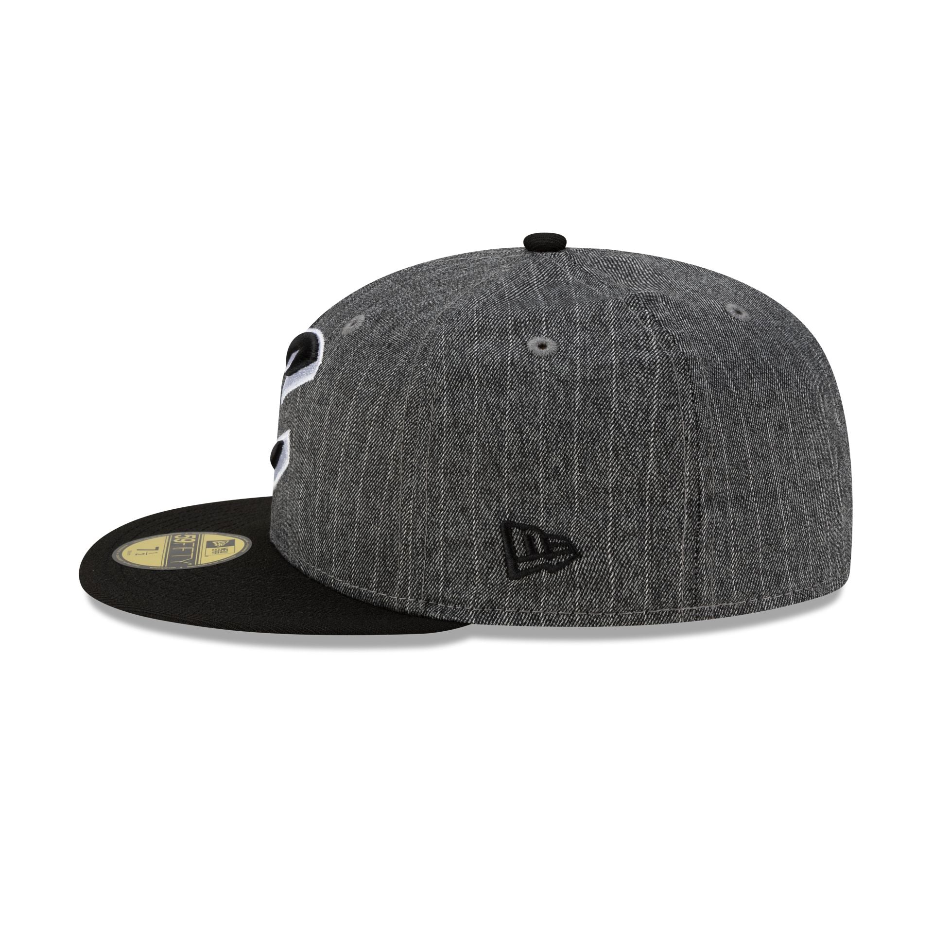Just Caps Black Pinstripe Cleveland Cavaliers 59FIFTY Fitted Hat - Image 4