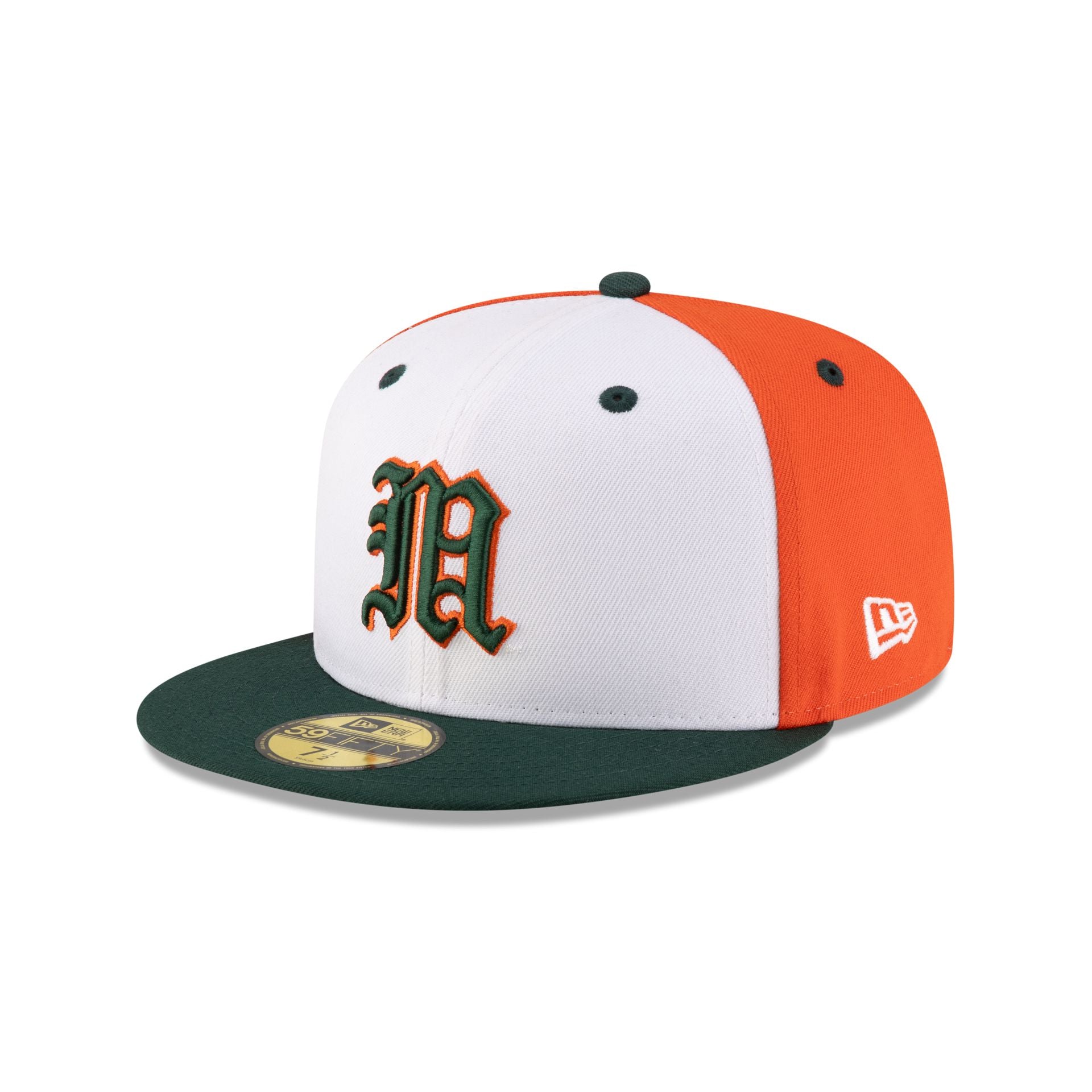 Miami Hurricanes Chrome Block 59FIFTY Fitted Hat