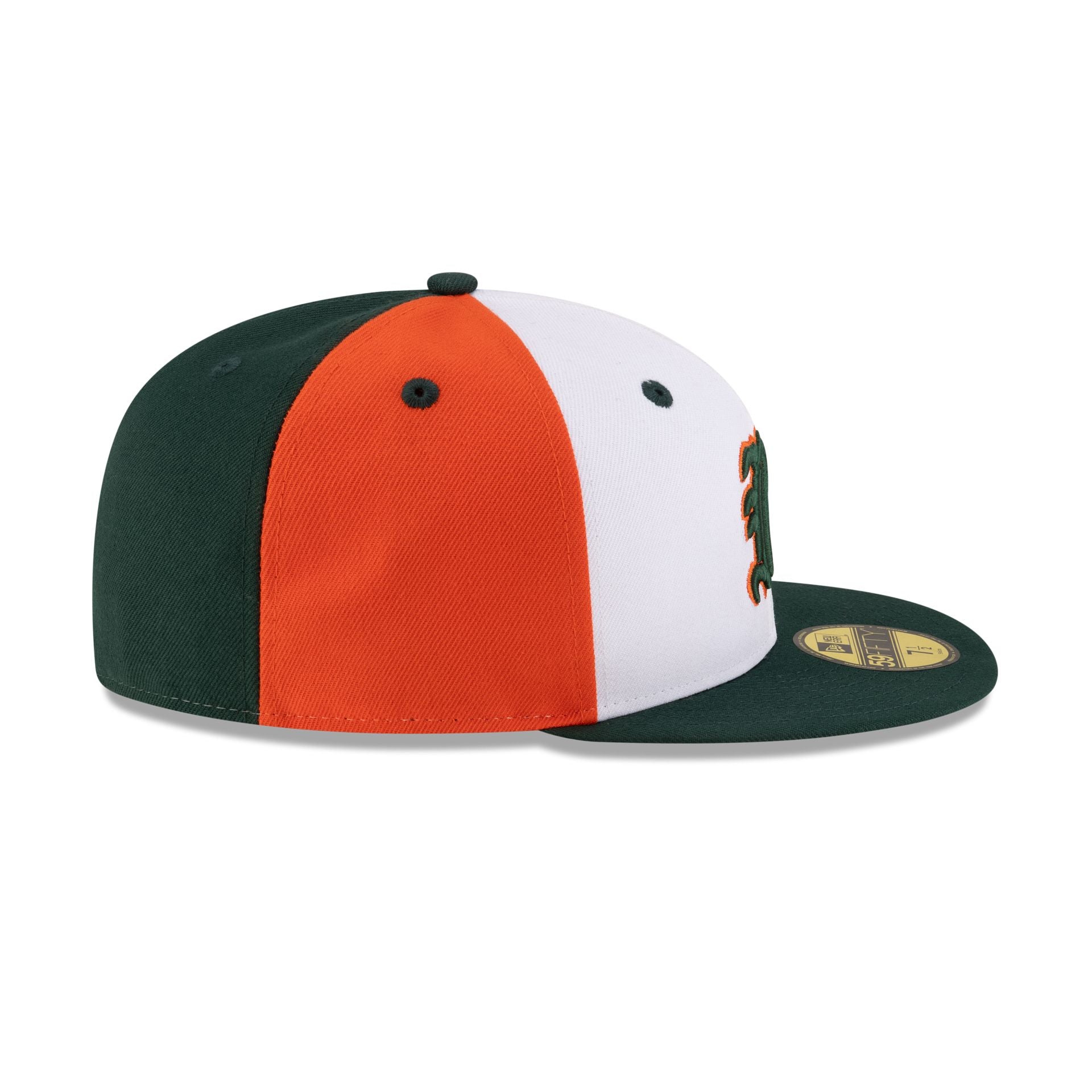 Miami Hurricanes Chrome Block 59FIFTY Fitted Hat - Image 5